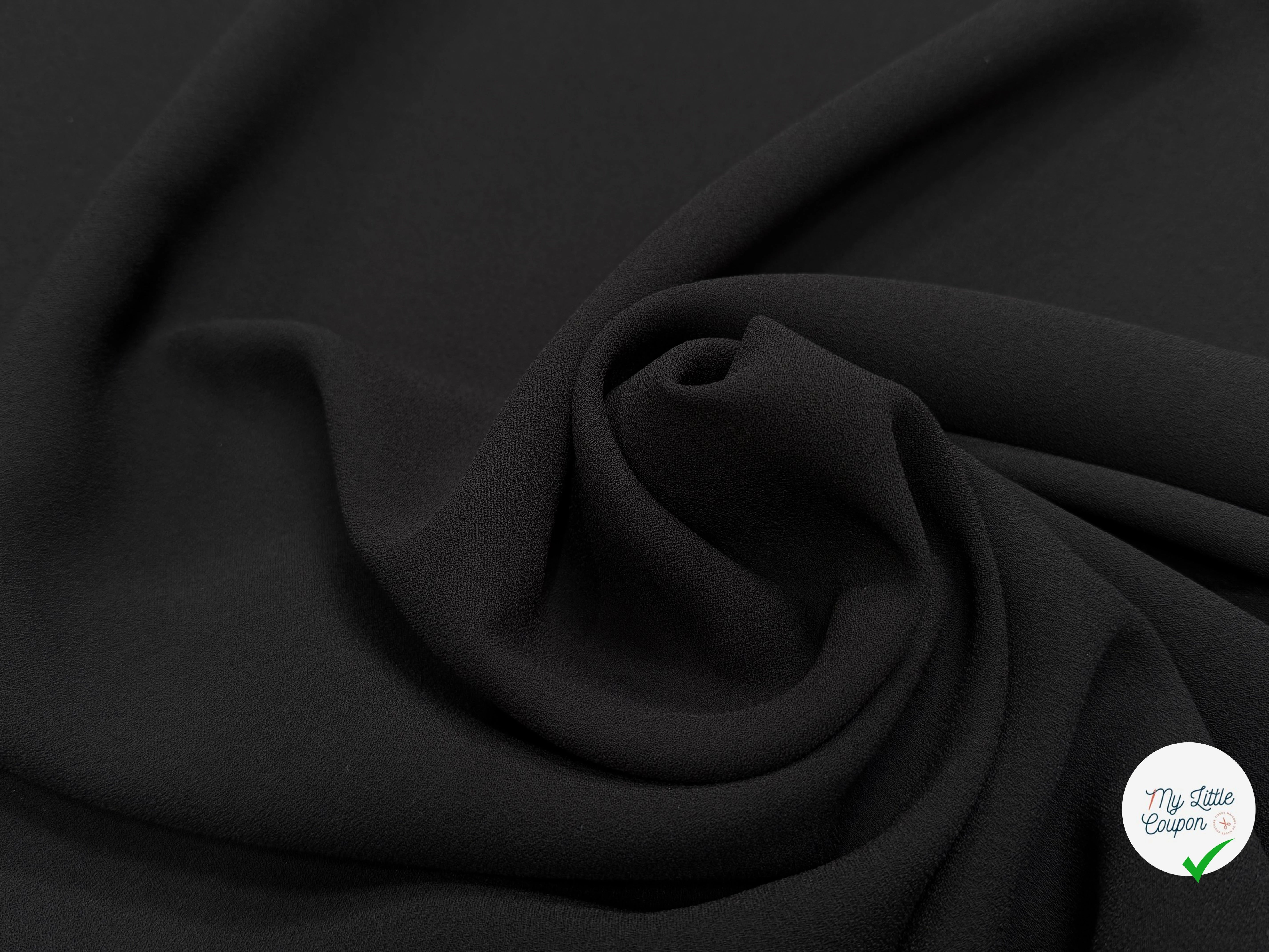 CREPE SEMI-LOURD QUALITÉ COUTURE NOIR - My Little Coupon