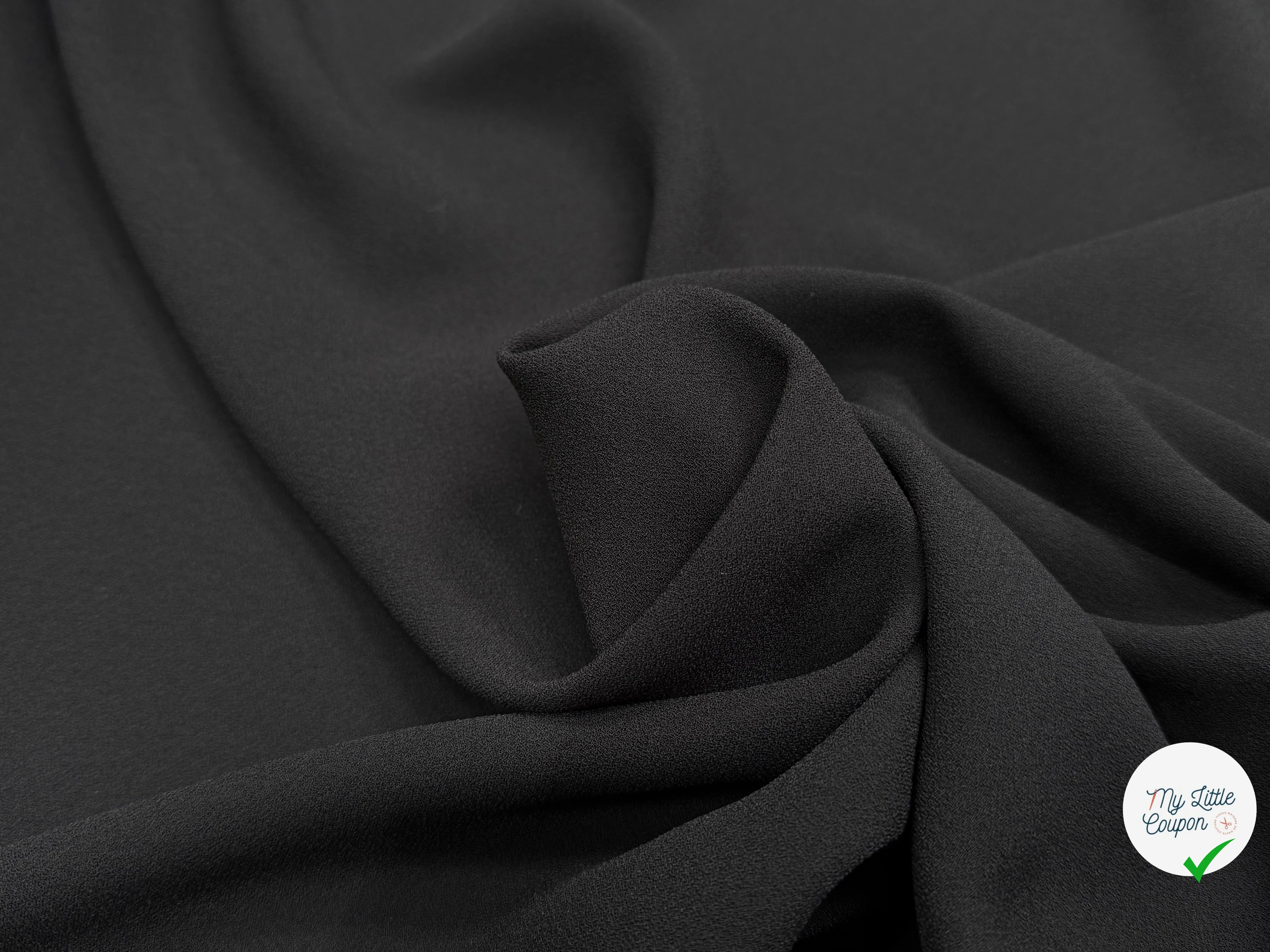 CREPE SEMI-LOURD QUALITÉ COUTURE NOIR - My Little Coupon