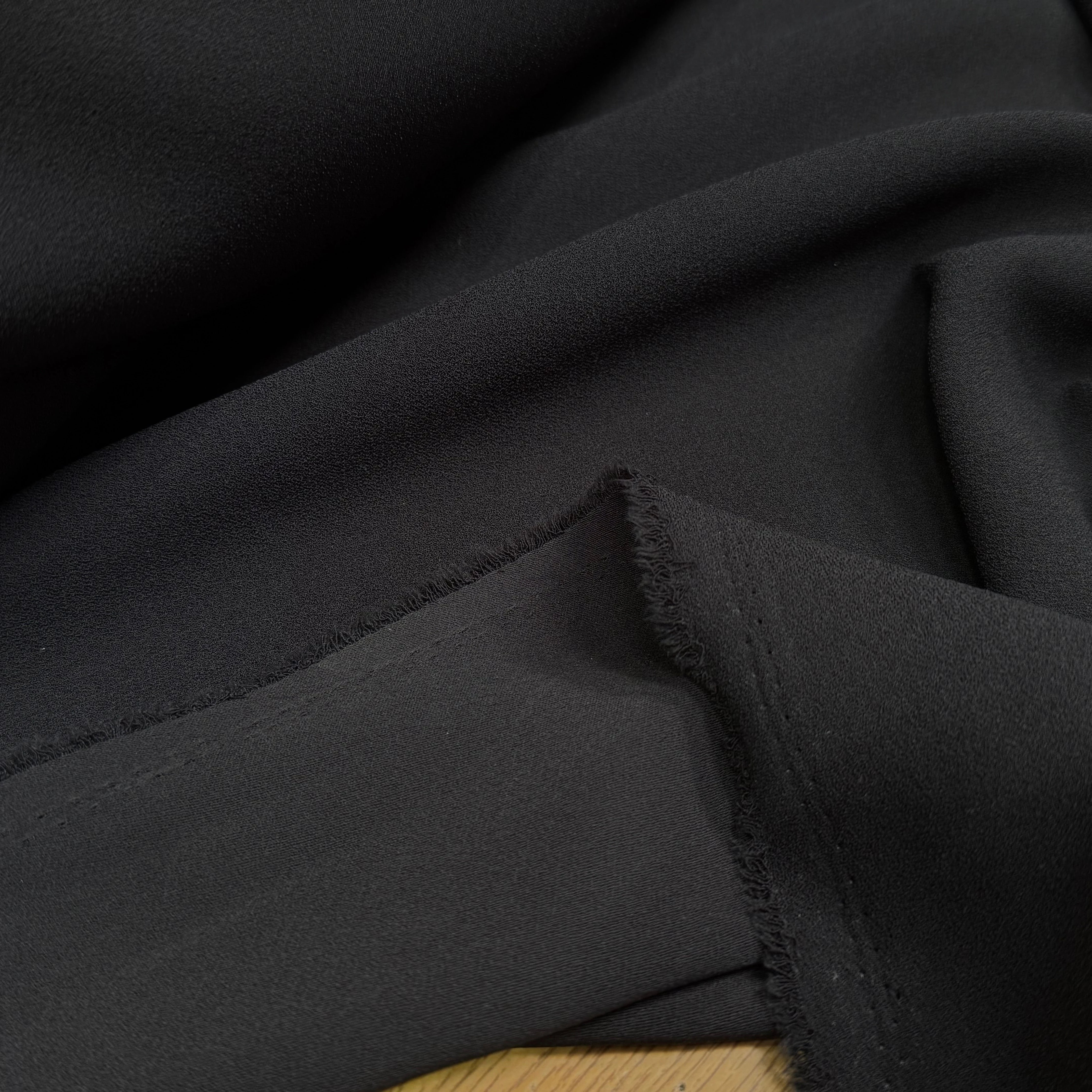 CREPE SEMI-LOURD QUALITÉ COUTURE NOIR - My Little Coupon