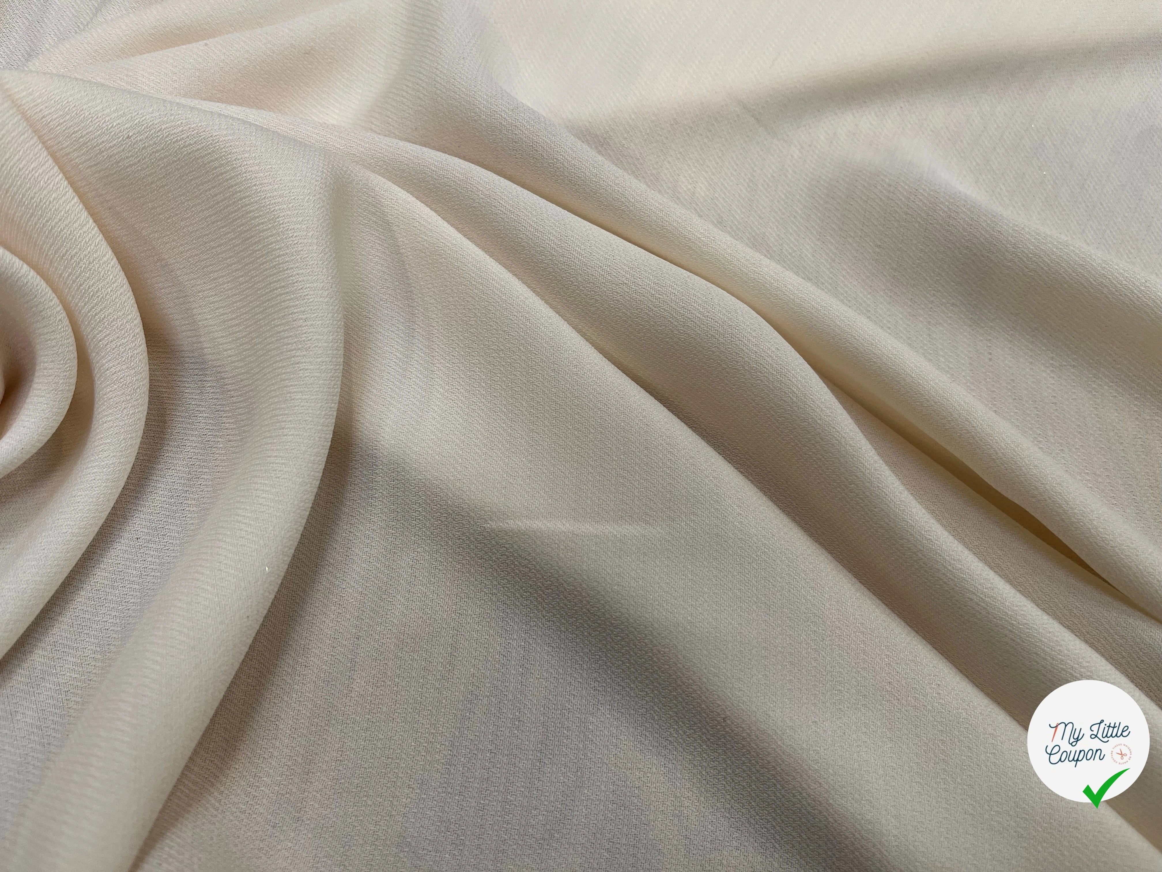 CREPE SERGÉ ÉCRU SOUPLE - My Little Coupon