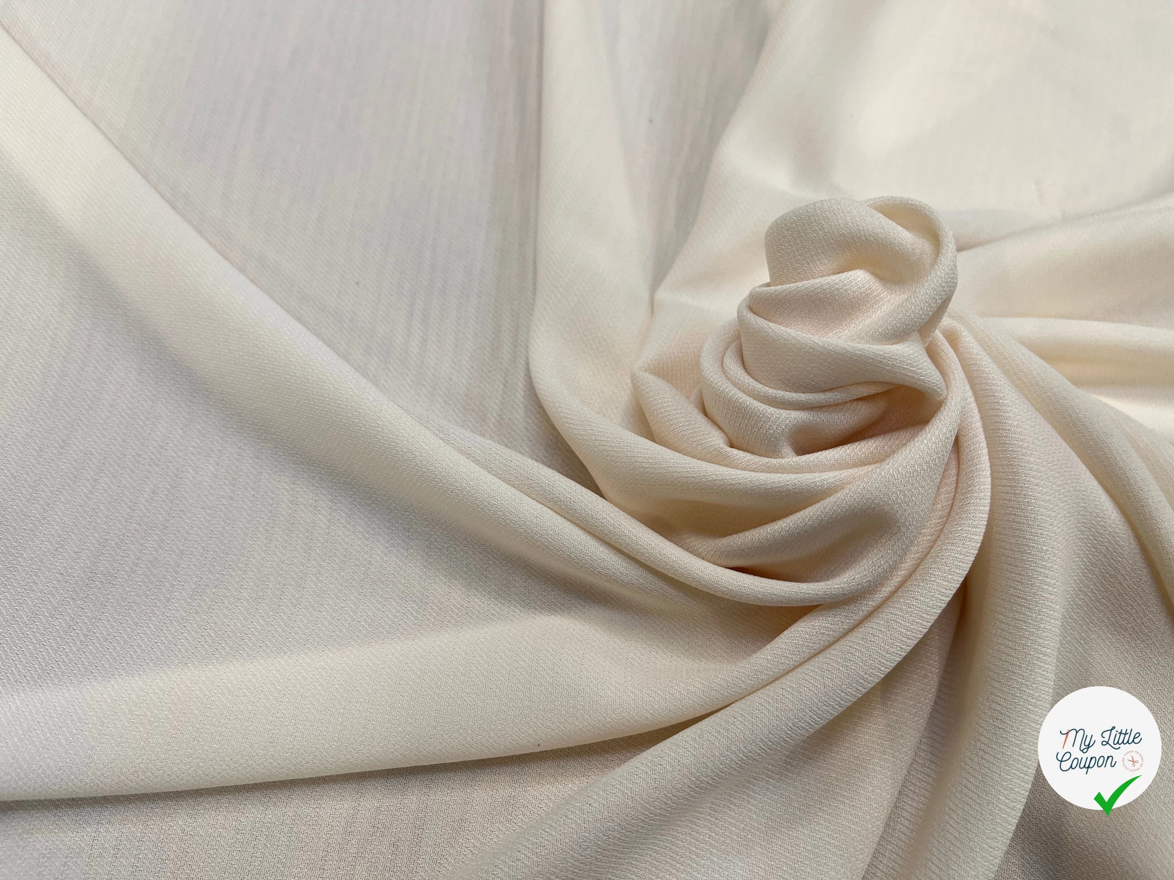 CREPE SERGÉ ÉCRU SOUPLE - My Little Coupon