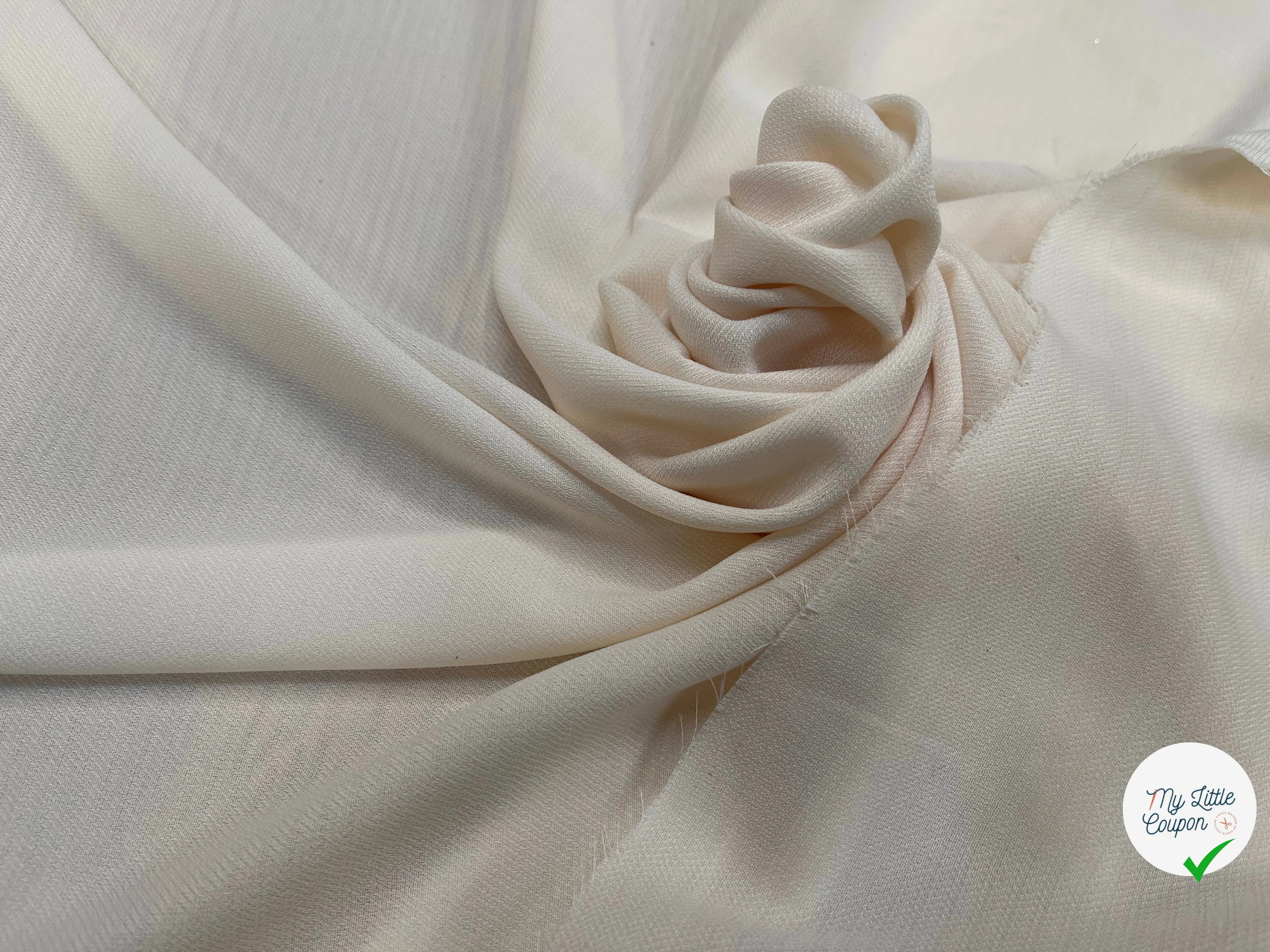 CREPE SERGÉ ÉCRU SOUPLE - My Little Coupon