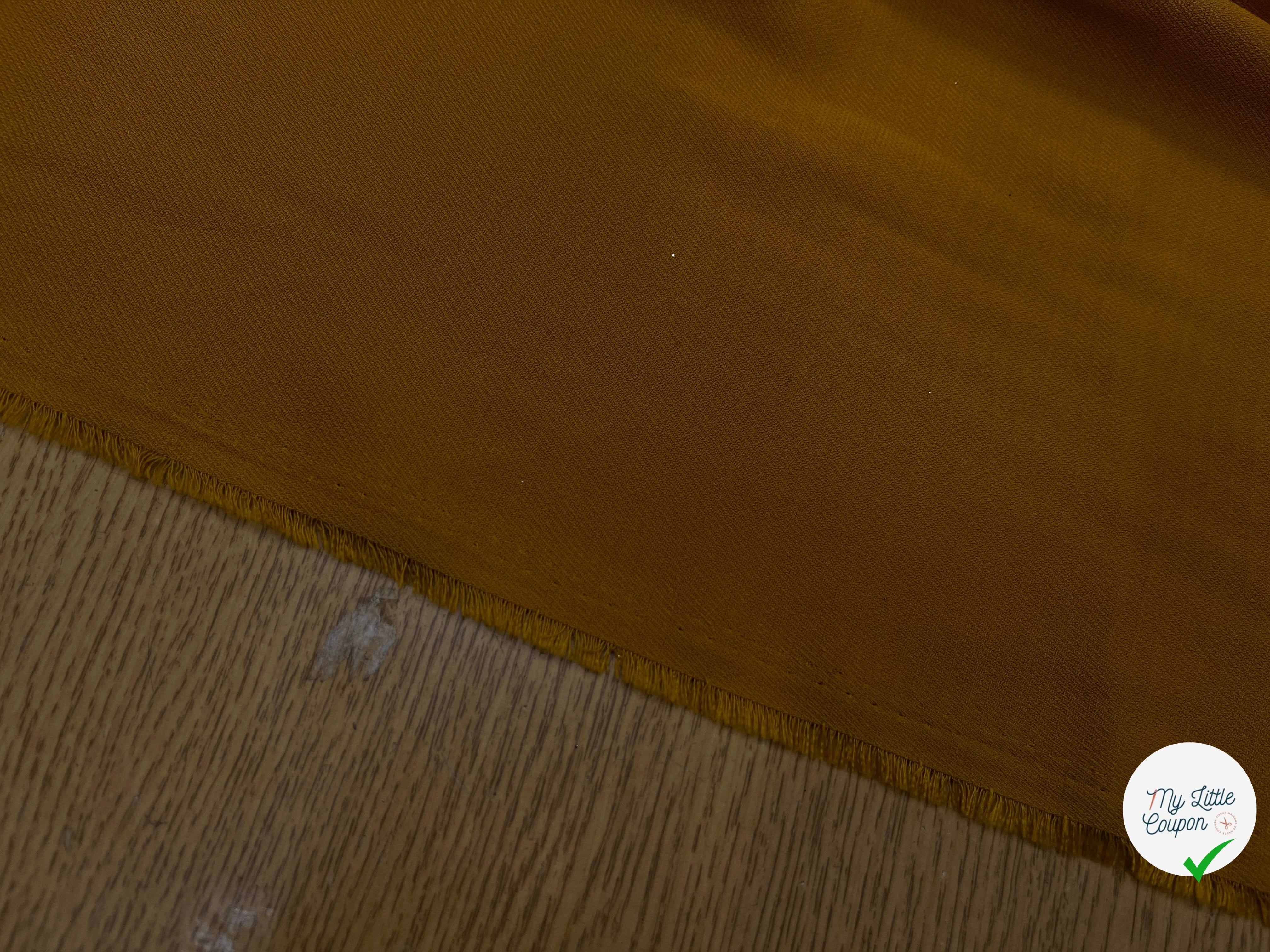 CREPE SERGE JAUNE MOUTARDE SOUPLE - My Little Coupon