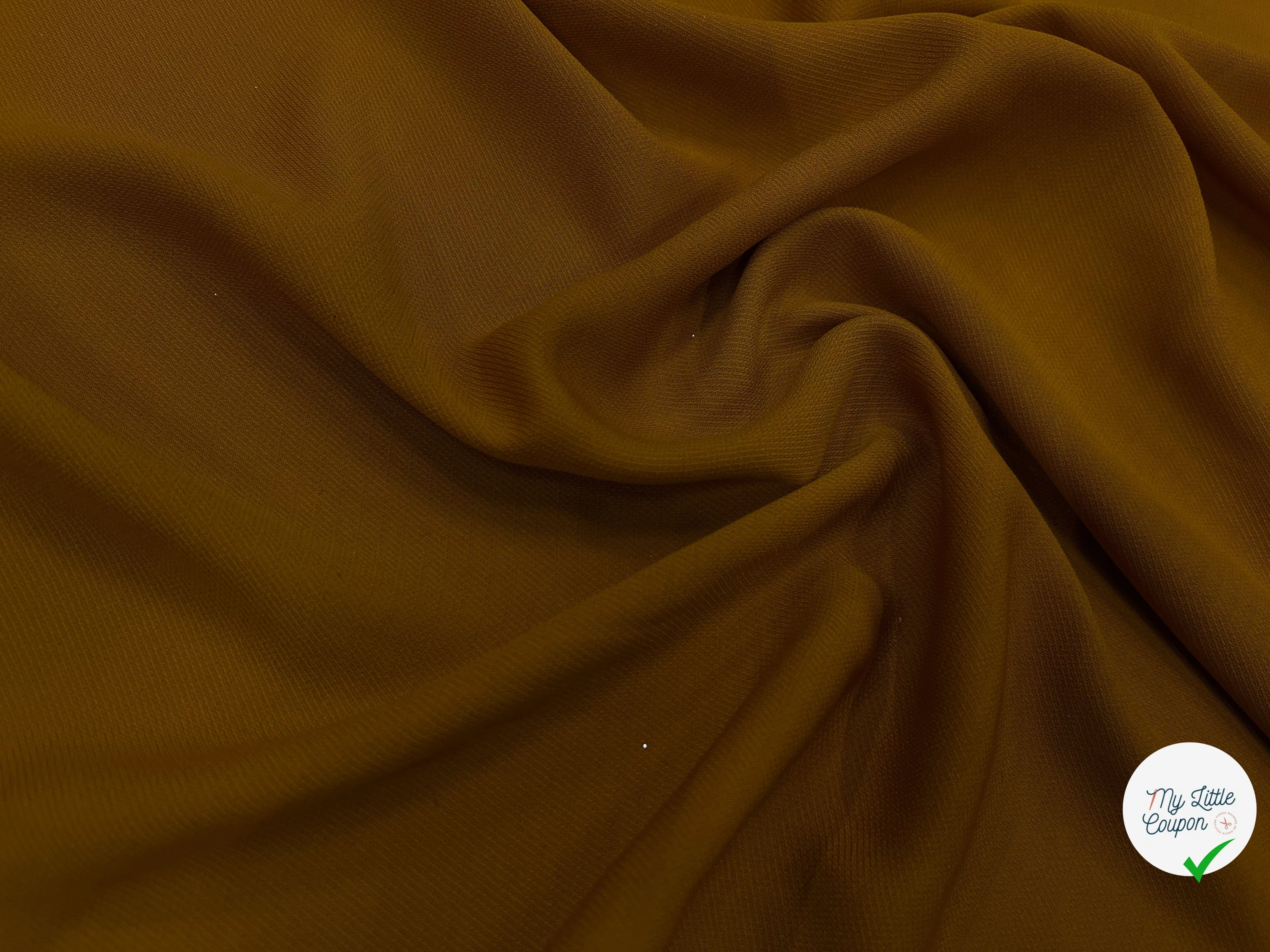 CREPE SERGE JAUNE MOUTARDE SOUPLE - My Little Coupon