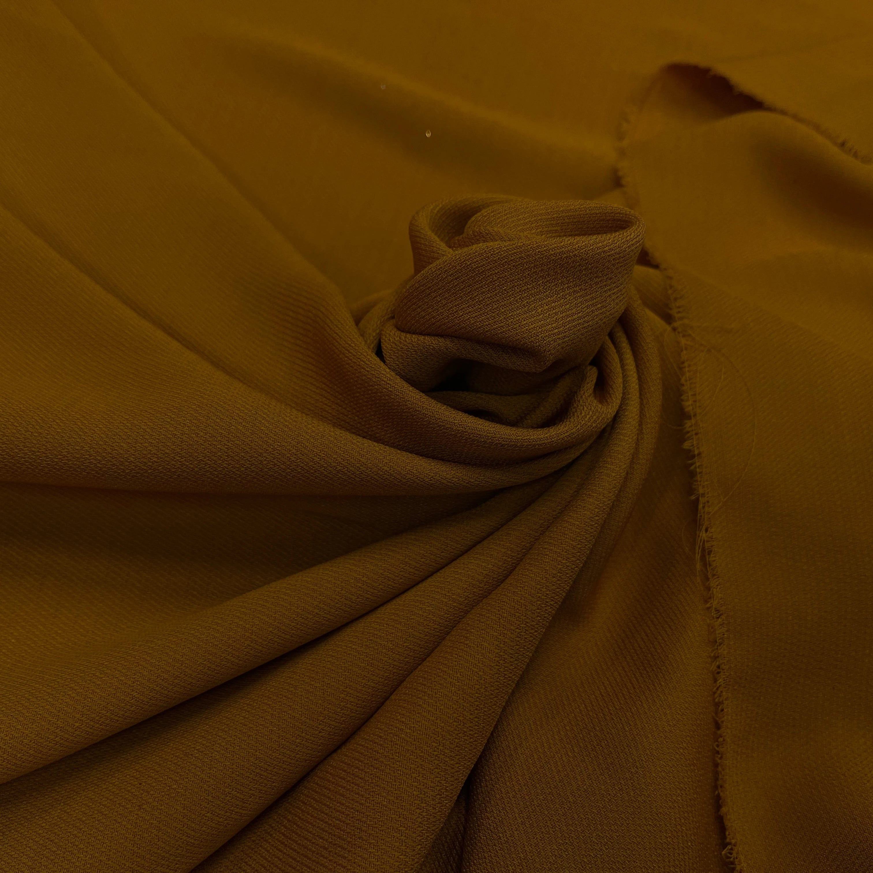 CREPE SERGE JAUNE MOUTARDE SOUPLE - My Little Coupon