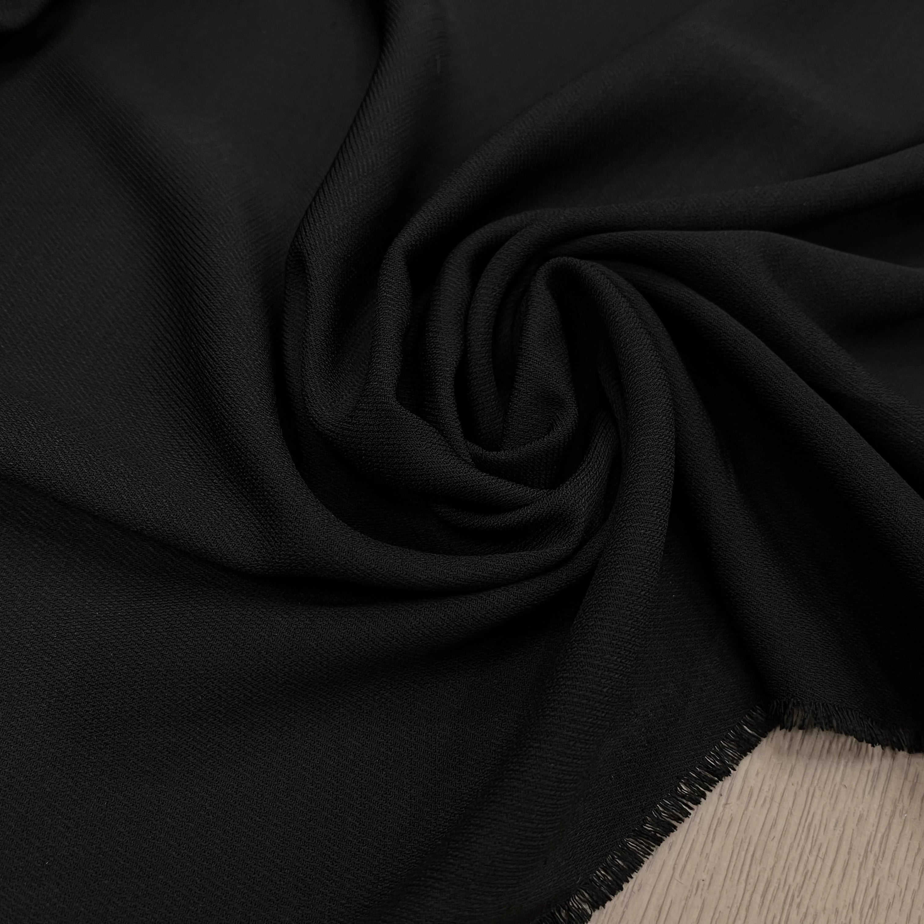 CREPE SERGÉ NOIR SOUPLE - My Little Coupon