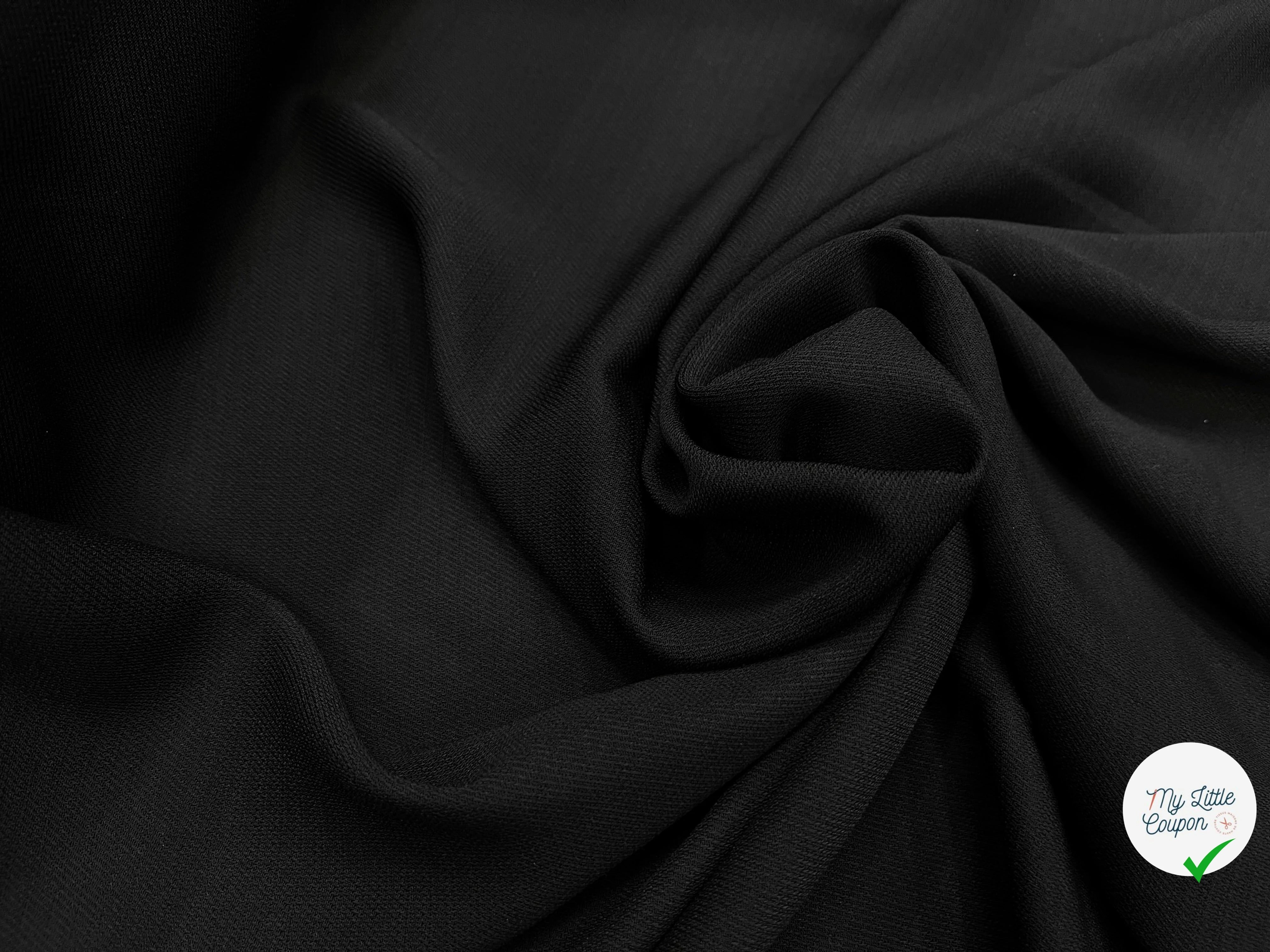 CREPE SERGÉ NOIR SOUPLE - My Little Coupon