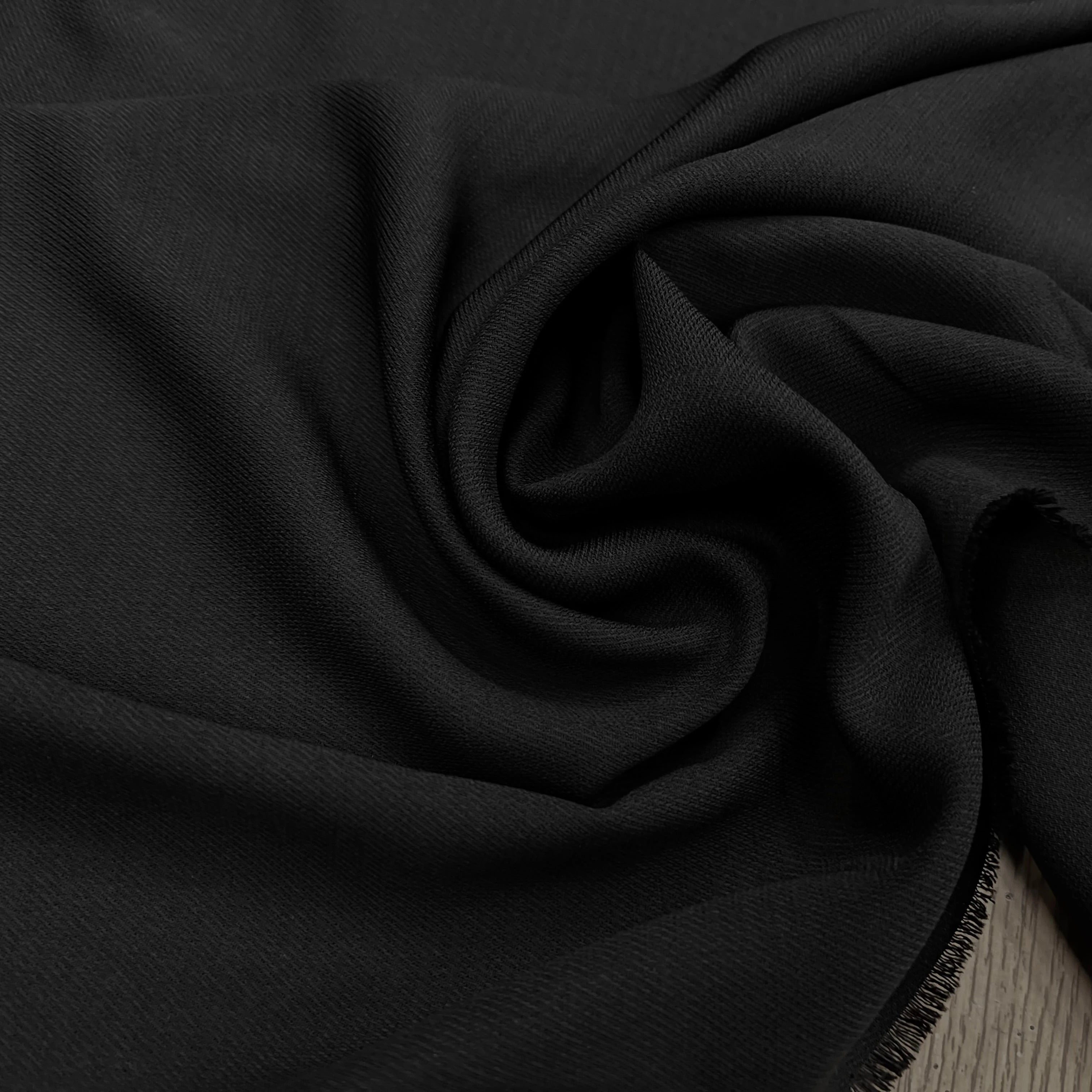 CREPE SERGÉ NOIR SOUPLE - My Little Coupon