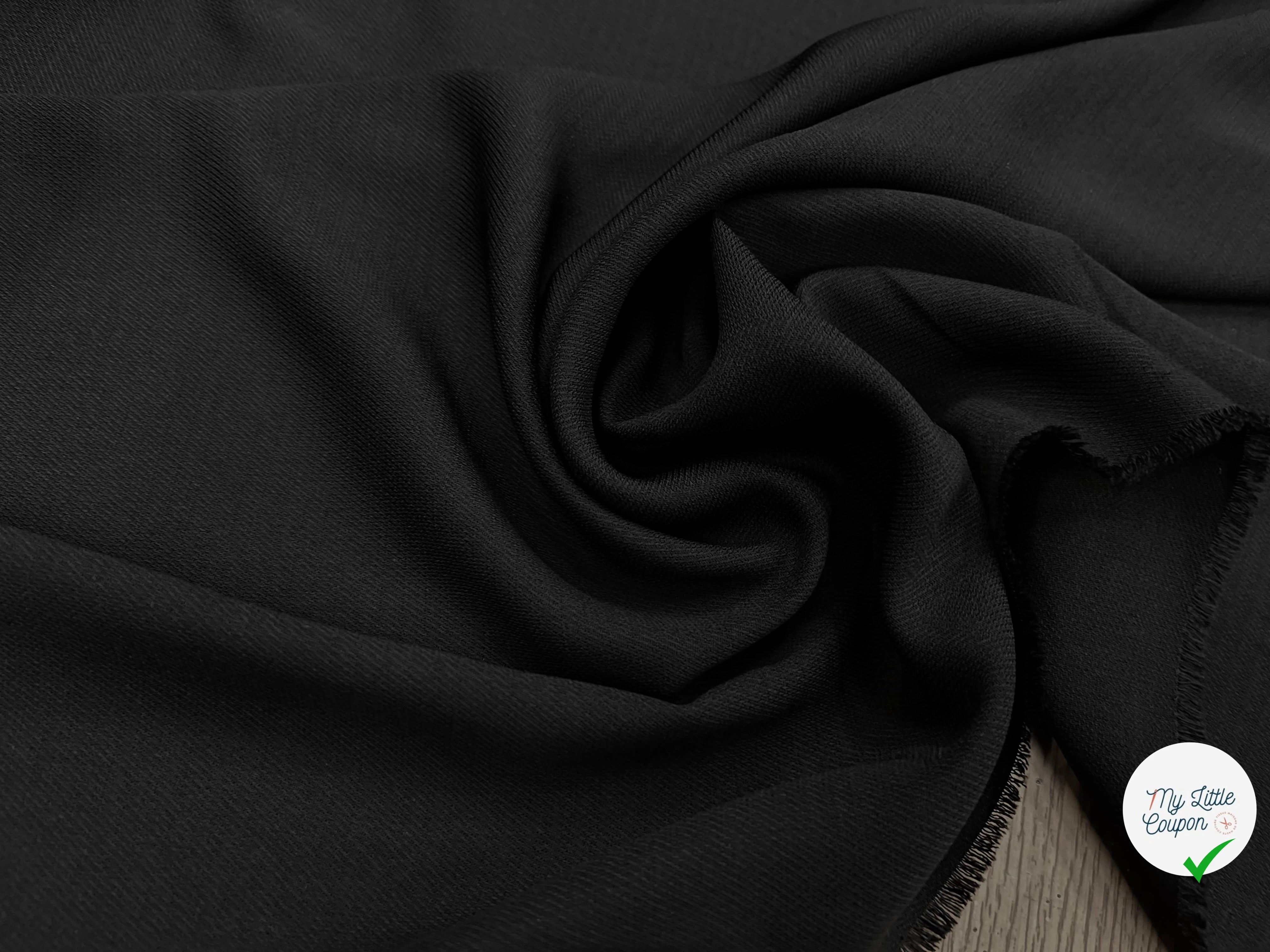 CREPE SERGÉ NOIR SOUPLE - My Little Coupon