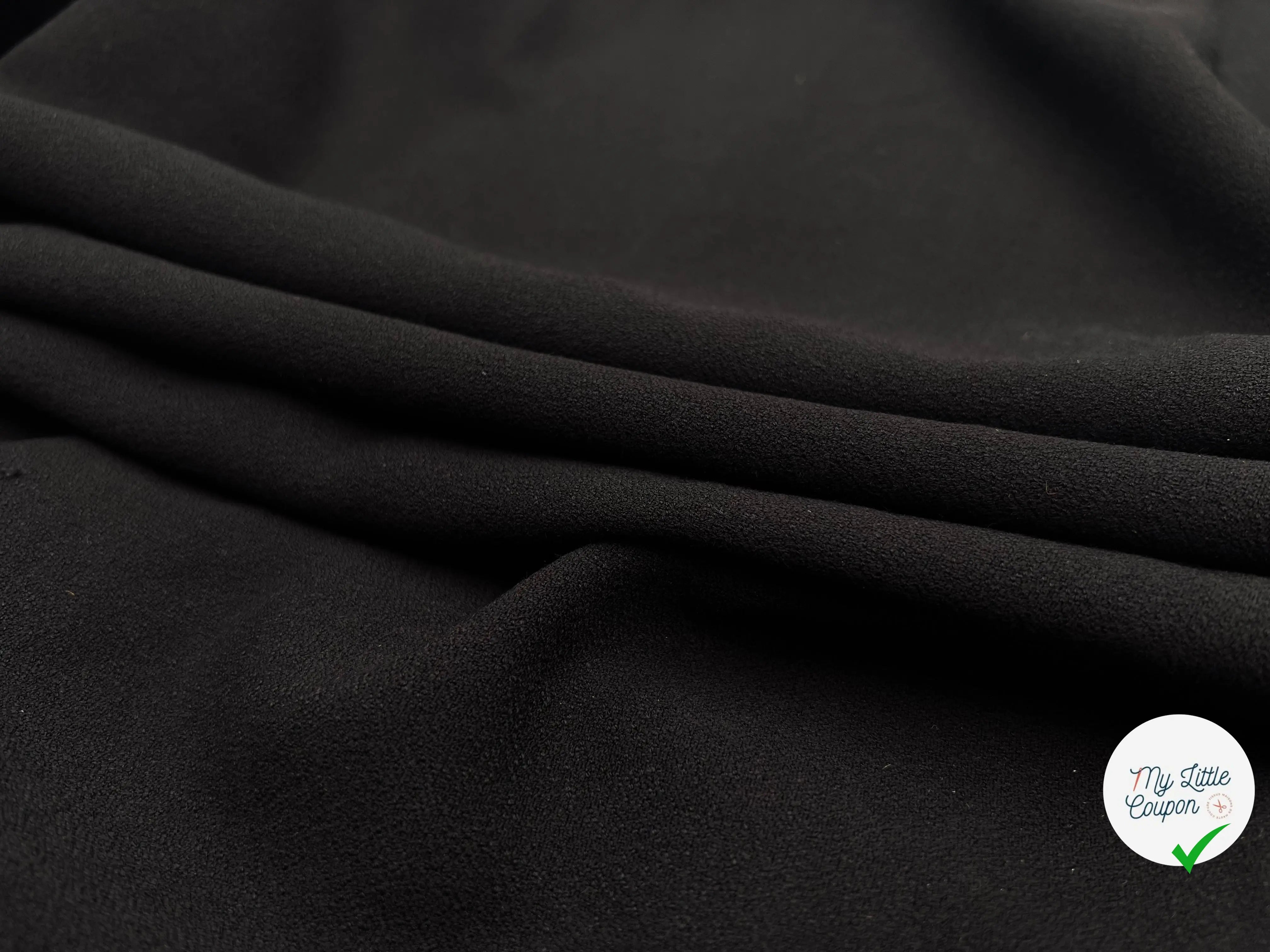 CRÊPE STRETCH LOURD NOIR - My Little Coupon - tissu - coudre