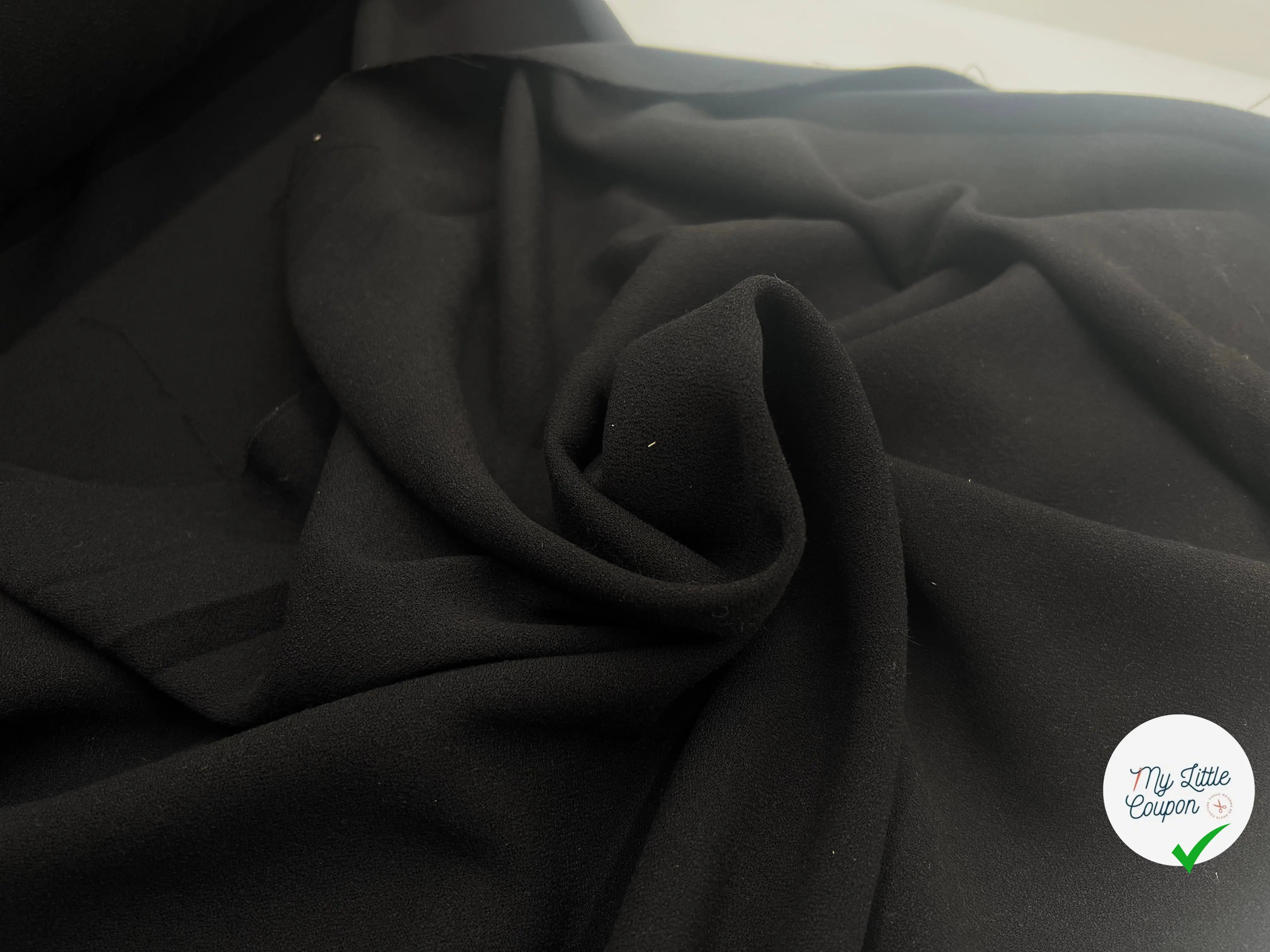 CRÊPE STRETCH LOURD NOIR - My Little Coupon - tissu - coudre