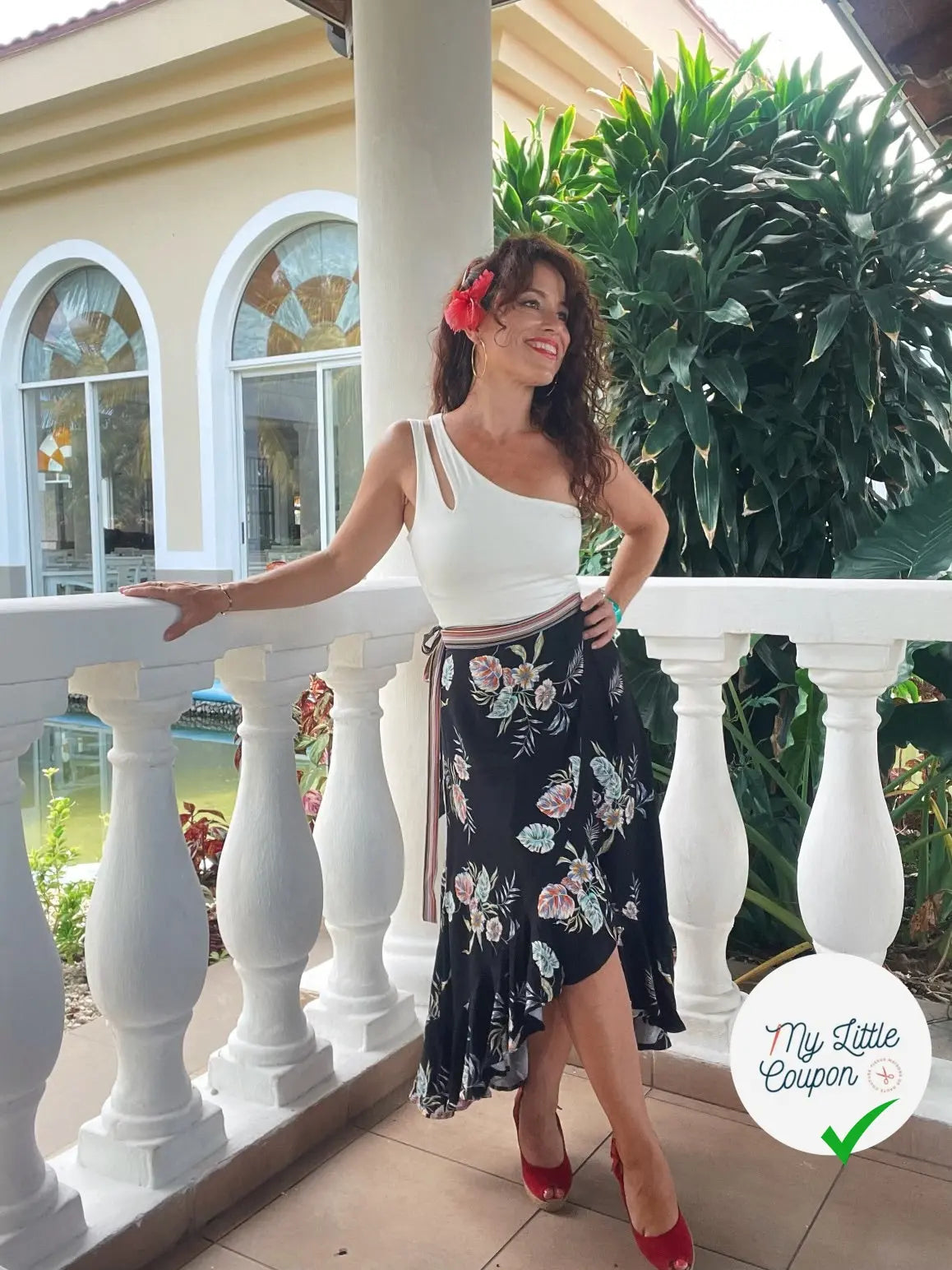 CREPE TESSUTO 100%VISCOSE FOND NOIR AVEC FEUILLES - My Little Coupon