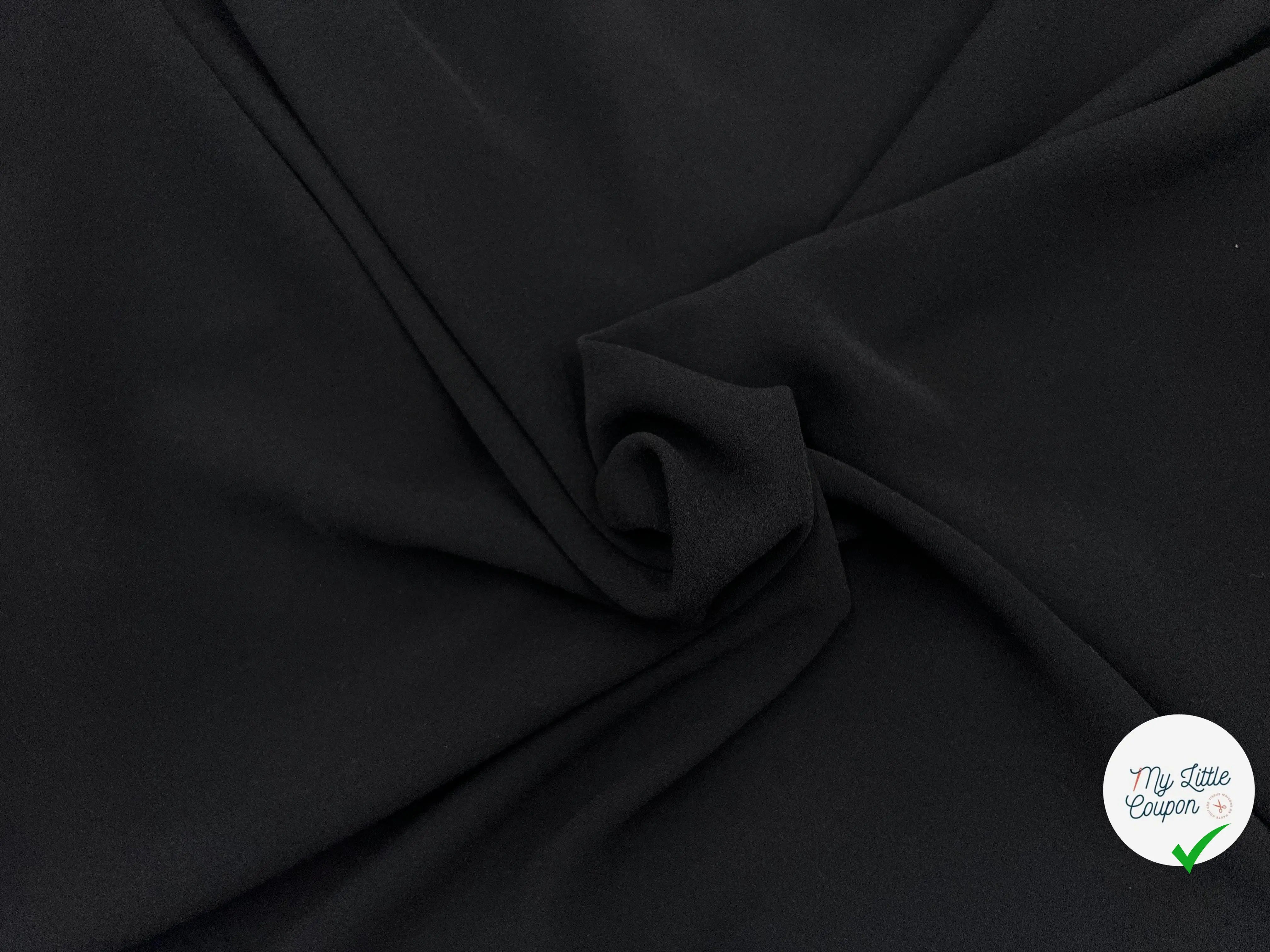 CRÊPE TEXTURÉ NOIR - My Little Coupon - tissu - coudre