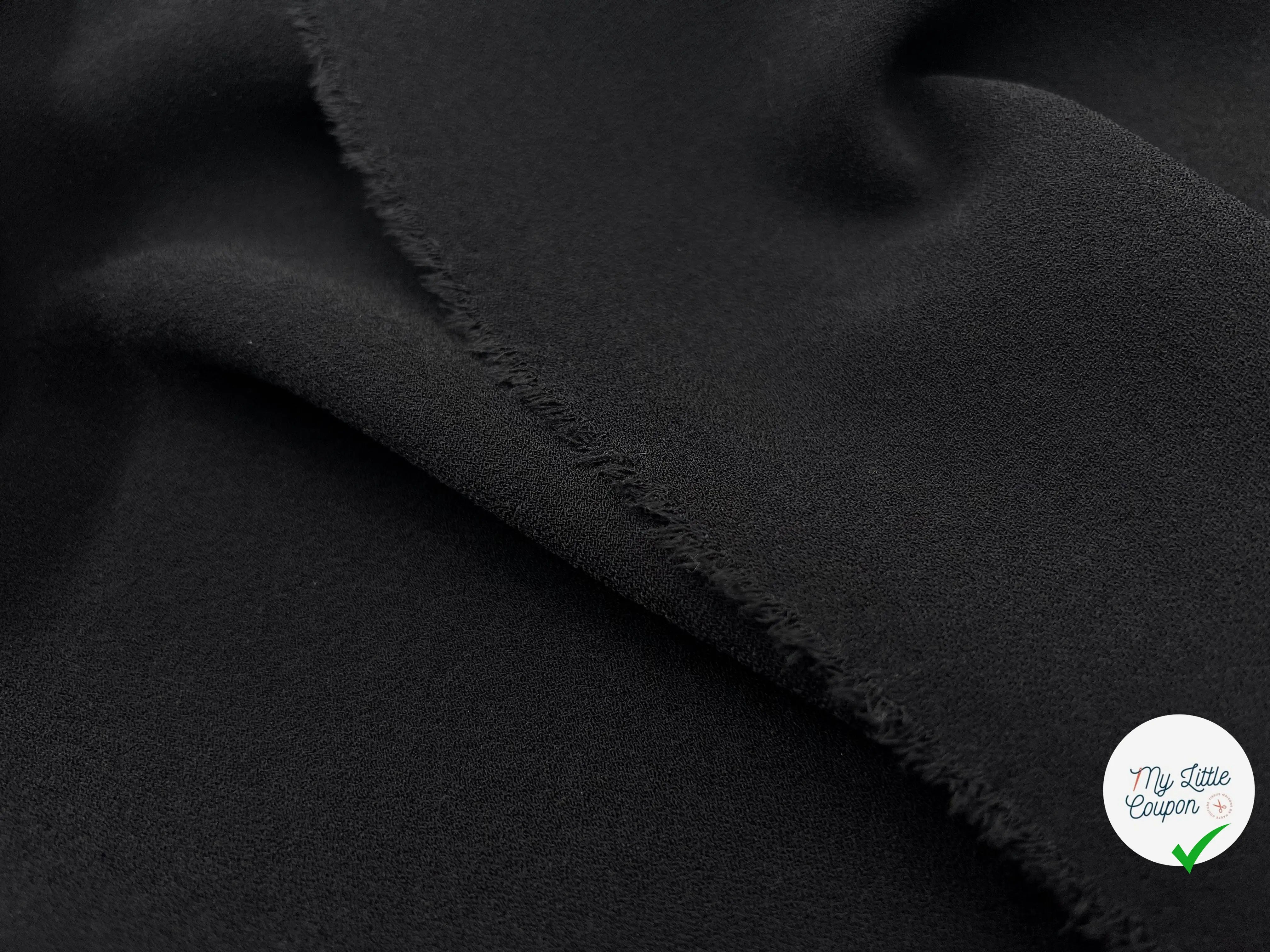 CRÊPE TEXTURÉ NOIR - My Little Coupon - tissu - coudre