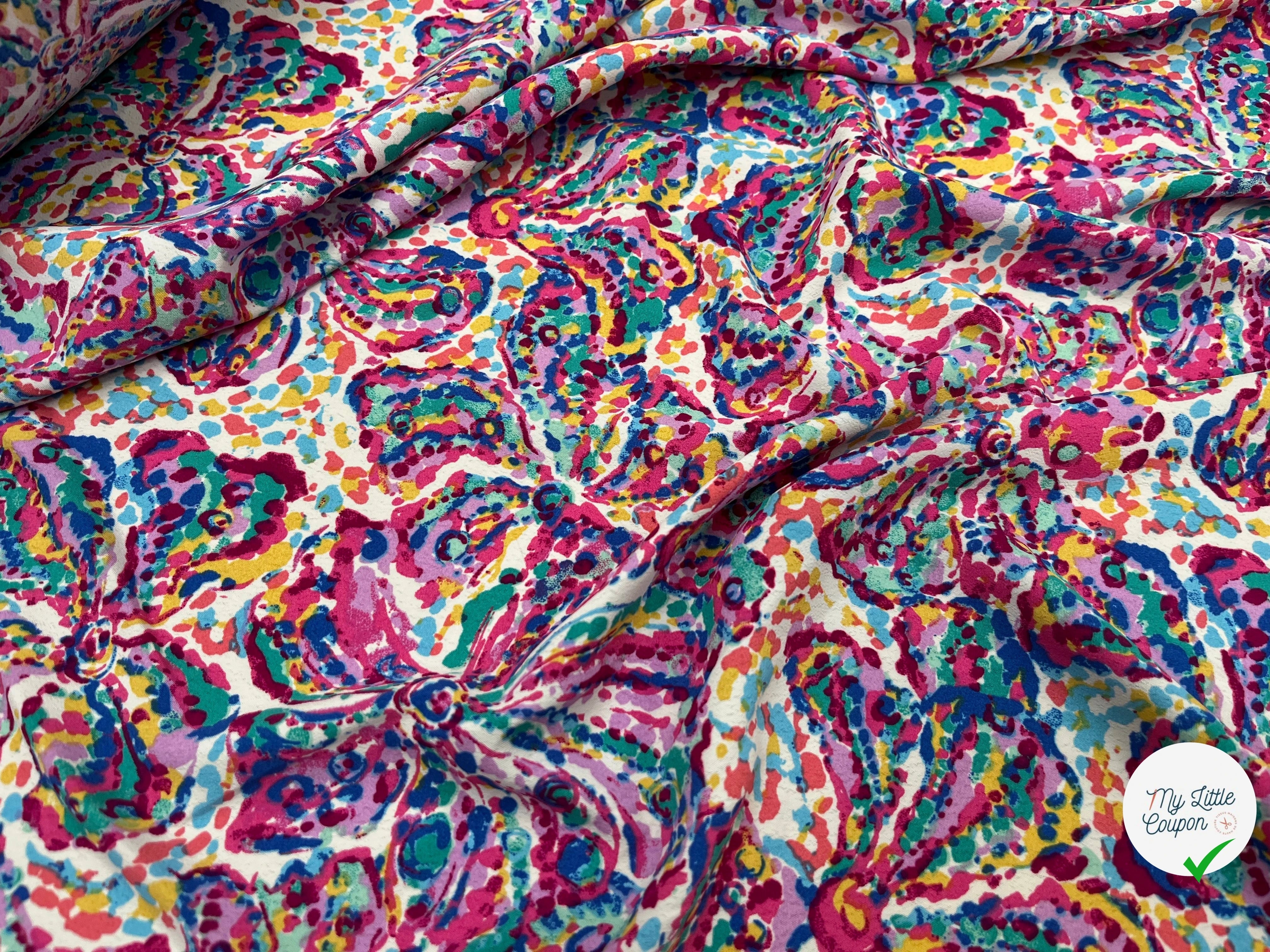 CREPE TIE AND DYE MULTICOLOR FLEUR - My Little Coupon