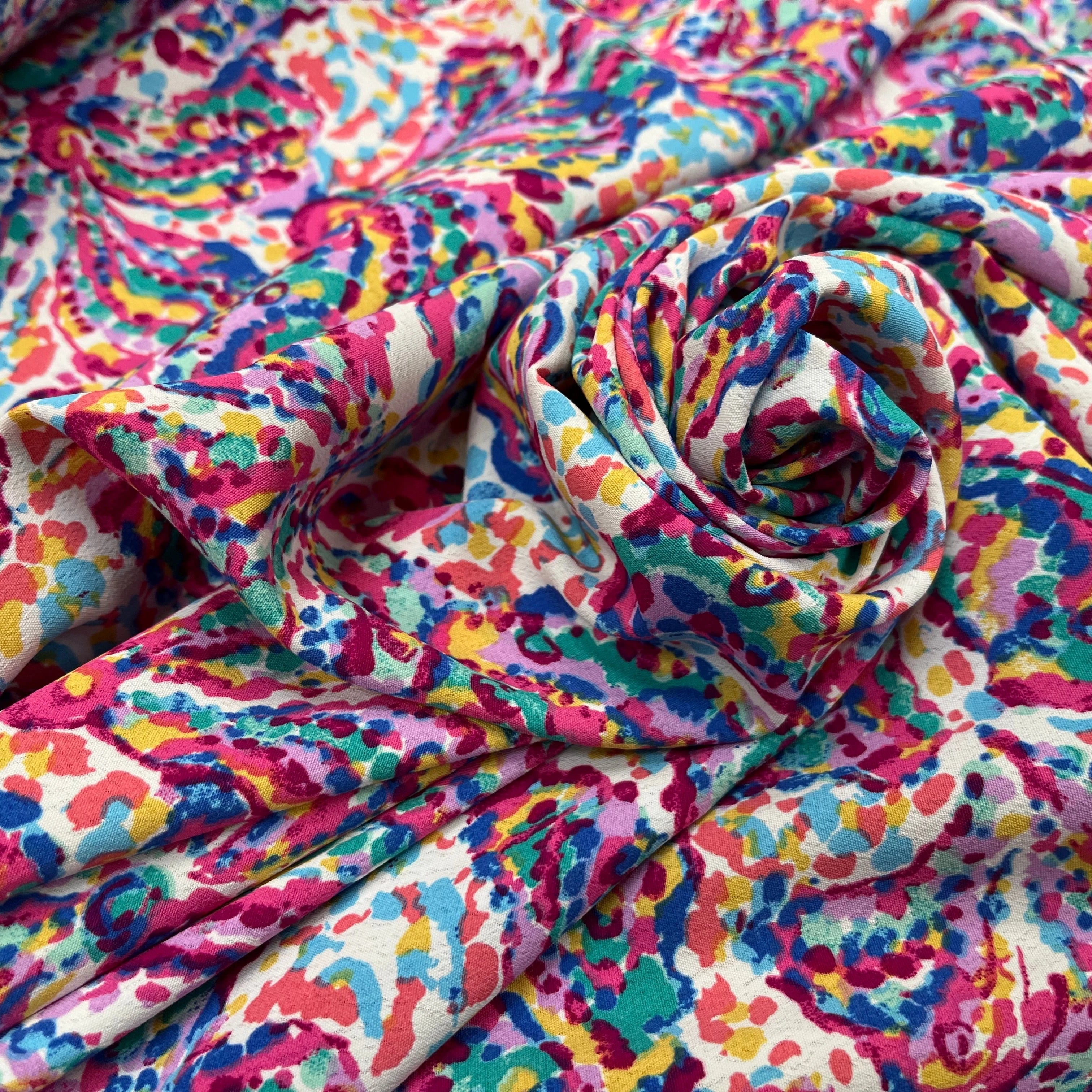 CREPE TIE AND DYE MULTICOLOR FLEUR - My Little Coupon