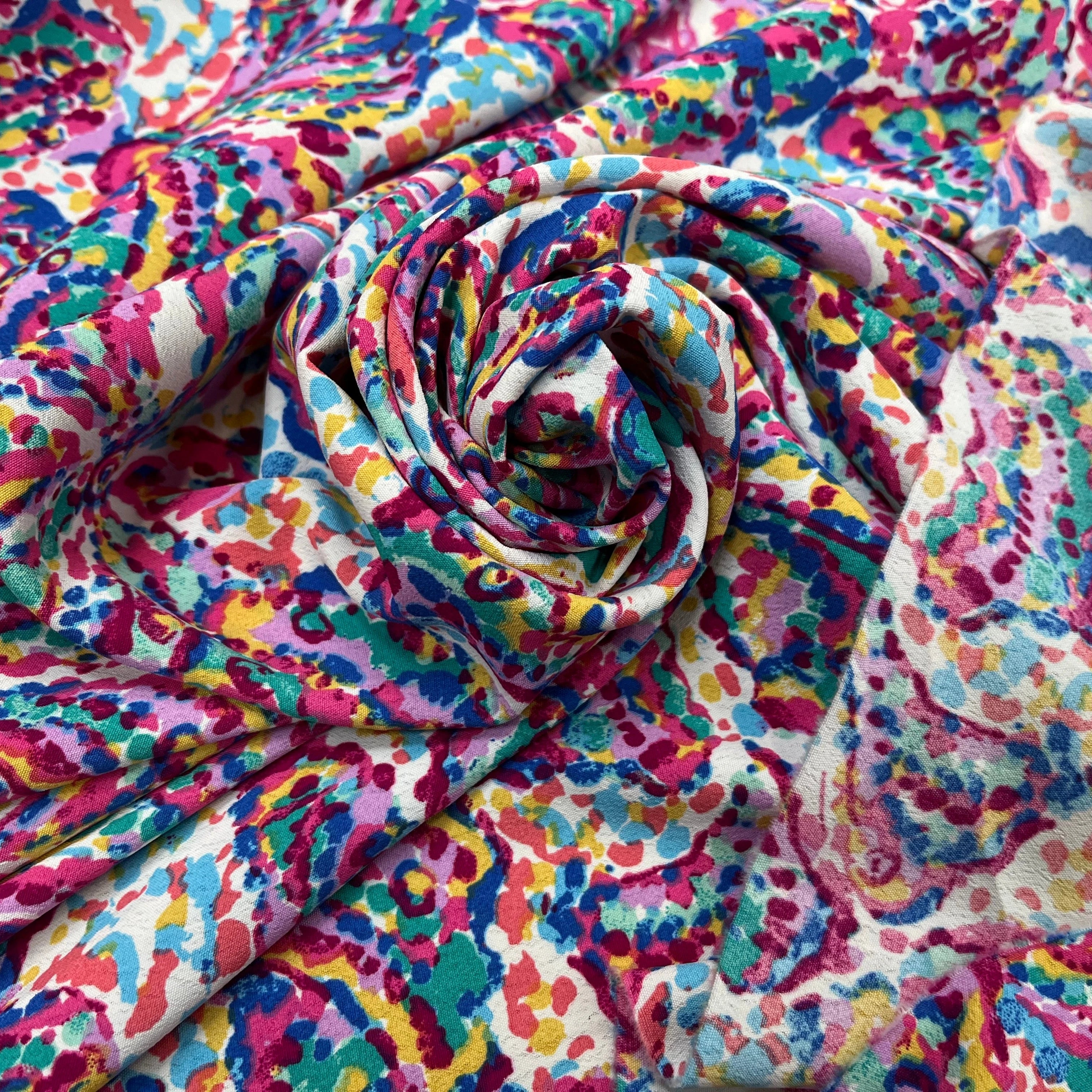 CREPE TIE AND DYE MULTICOLOR FLEUR - My Little Coupon