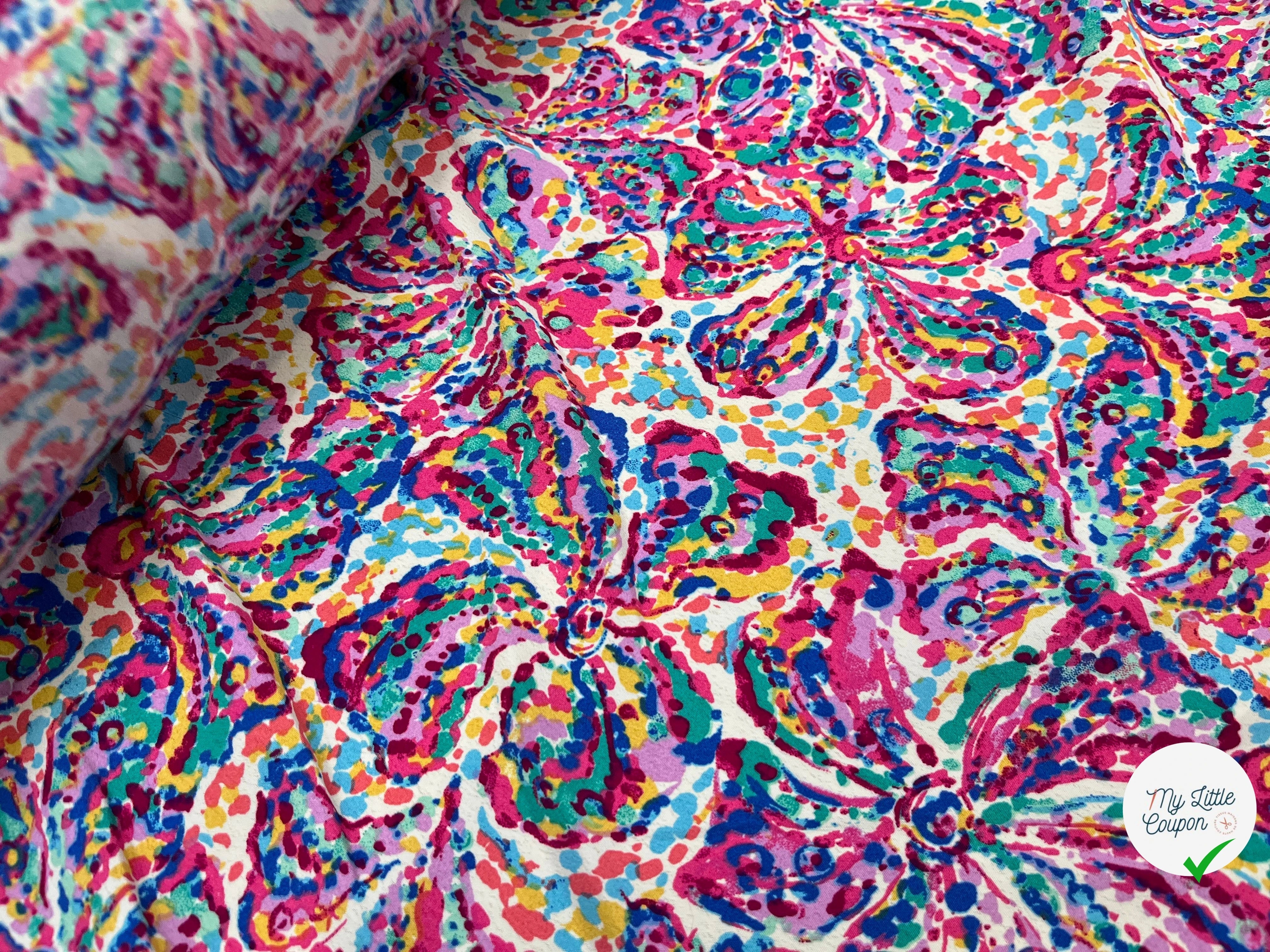 CREPE TIE AND DYE MULTICOLOR FLEUR - My Little Coupon