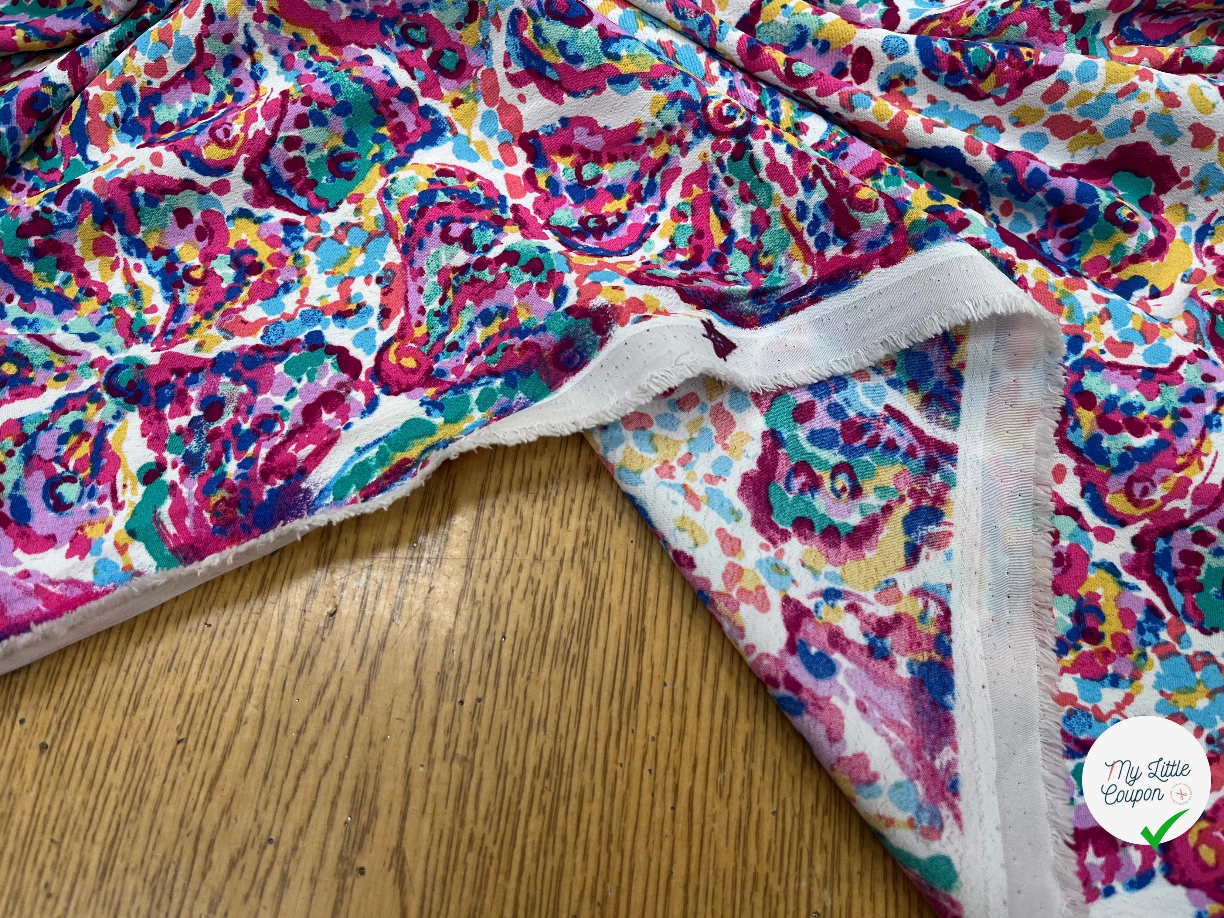 CREPE TIE AND DYE MULTICOLOR FLEUR - My Little Coupon