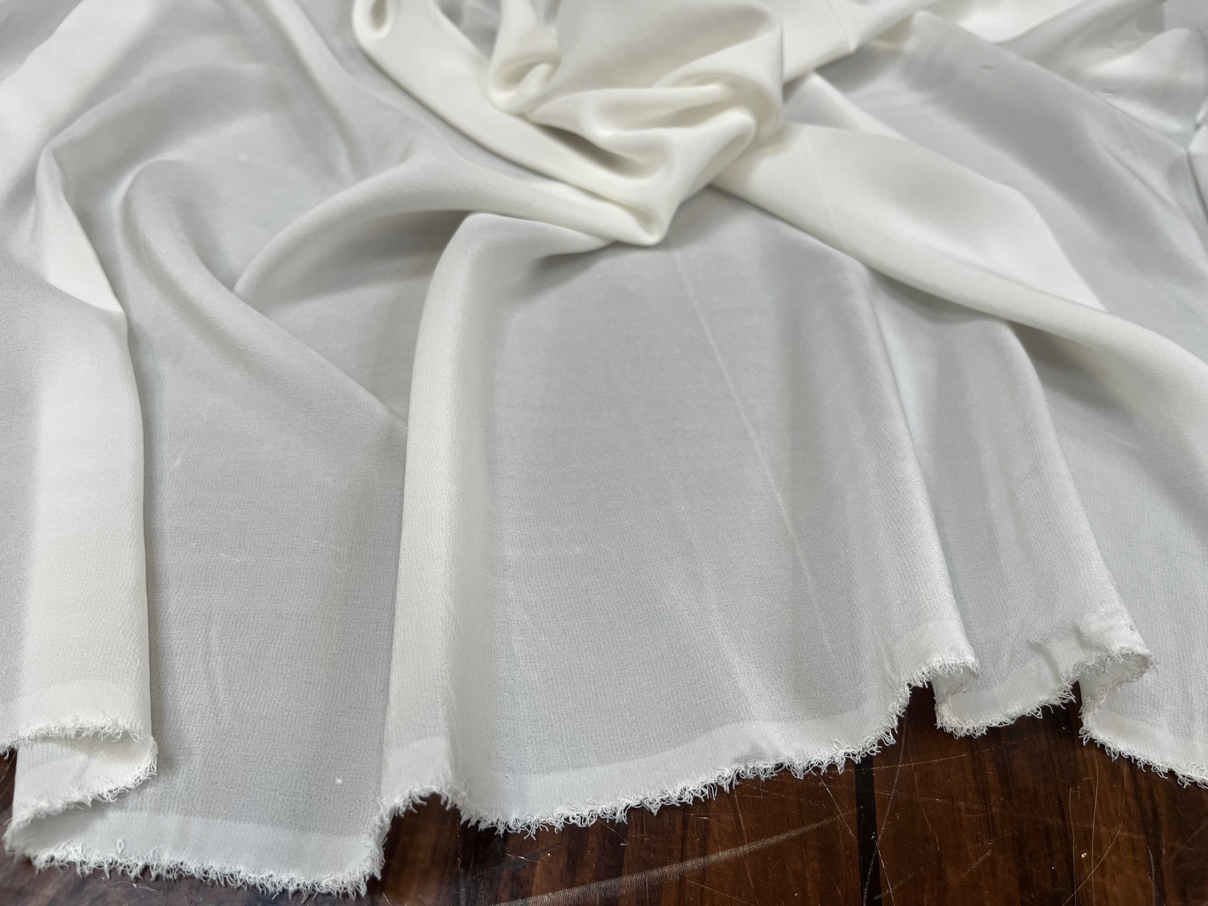 CREPE UNI 100% SOIE BLANC CASSÉ - My Little Coupon