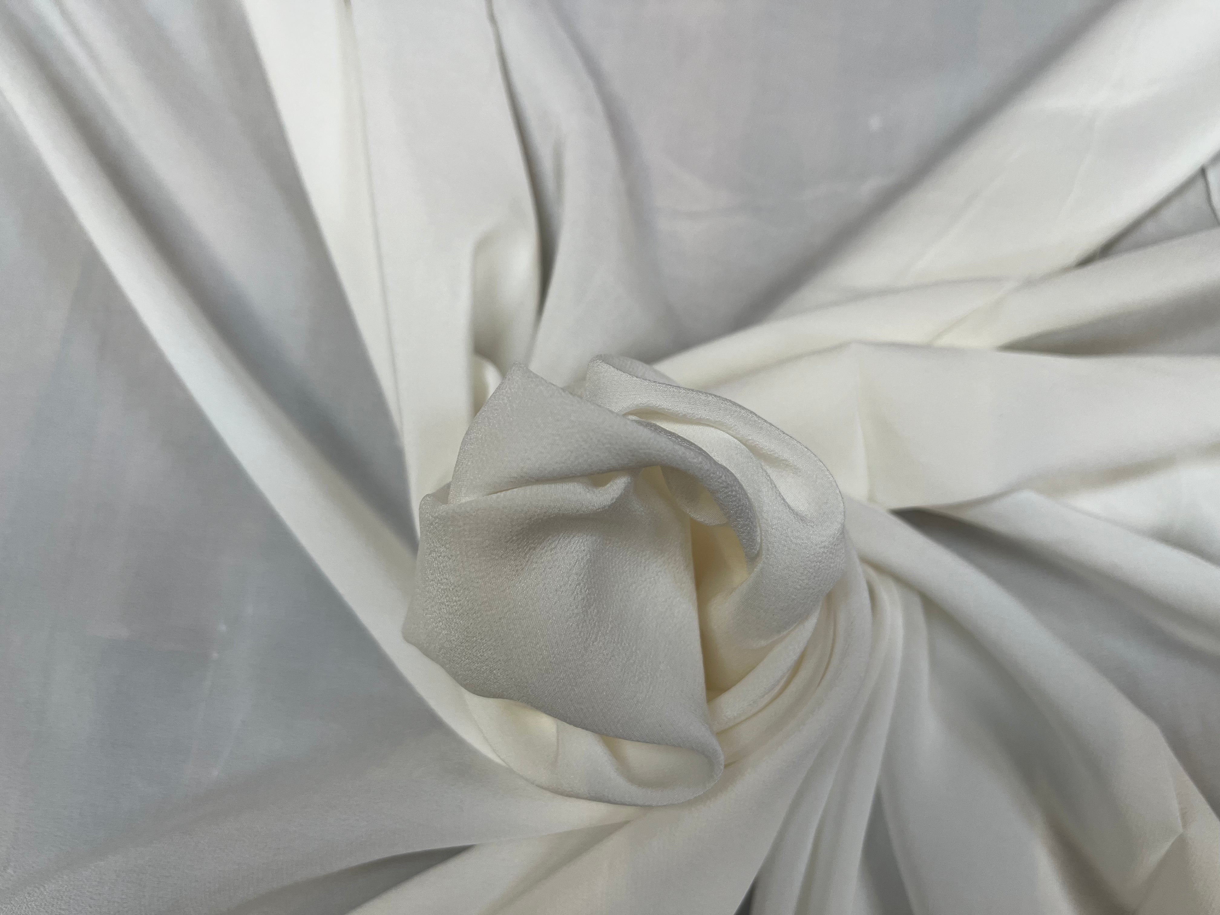 CREPE UNI 100% SOIE BLANC CASSÉ - My Little Coupon