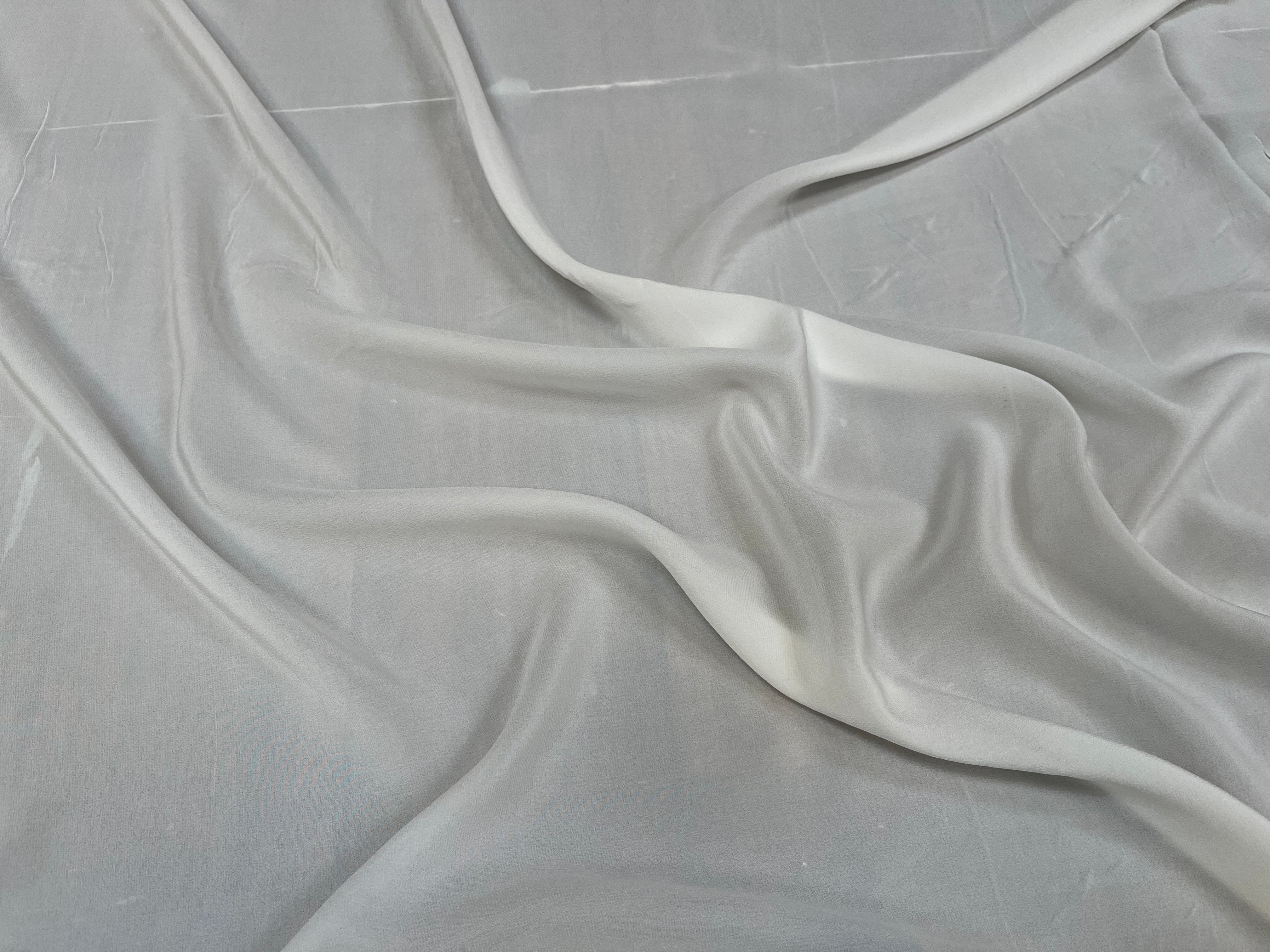 CREPE UNI 100% SOIE BLANC CASSÉ - My Little Coupon