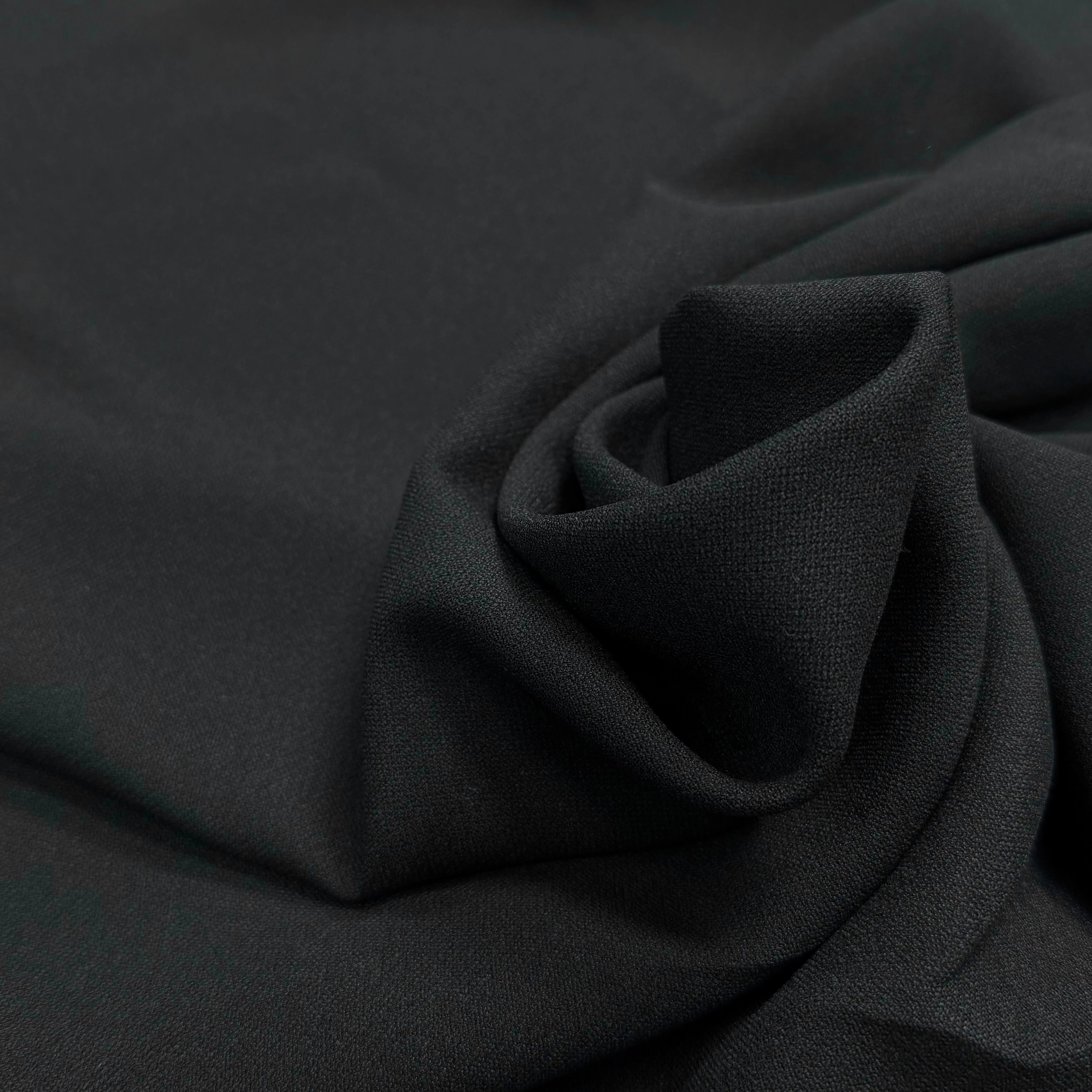 CREPE VISCOSE ACETATE STRETCH SÉMI-LOURD NOIR 50% VISCOSE 4% ÉLASTHANNE - My Little Coupon