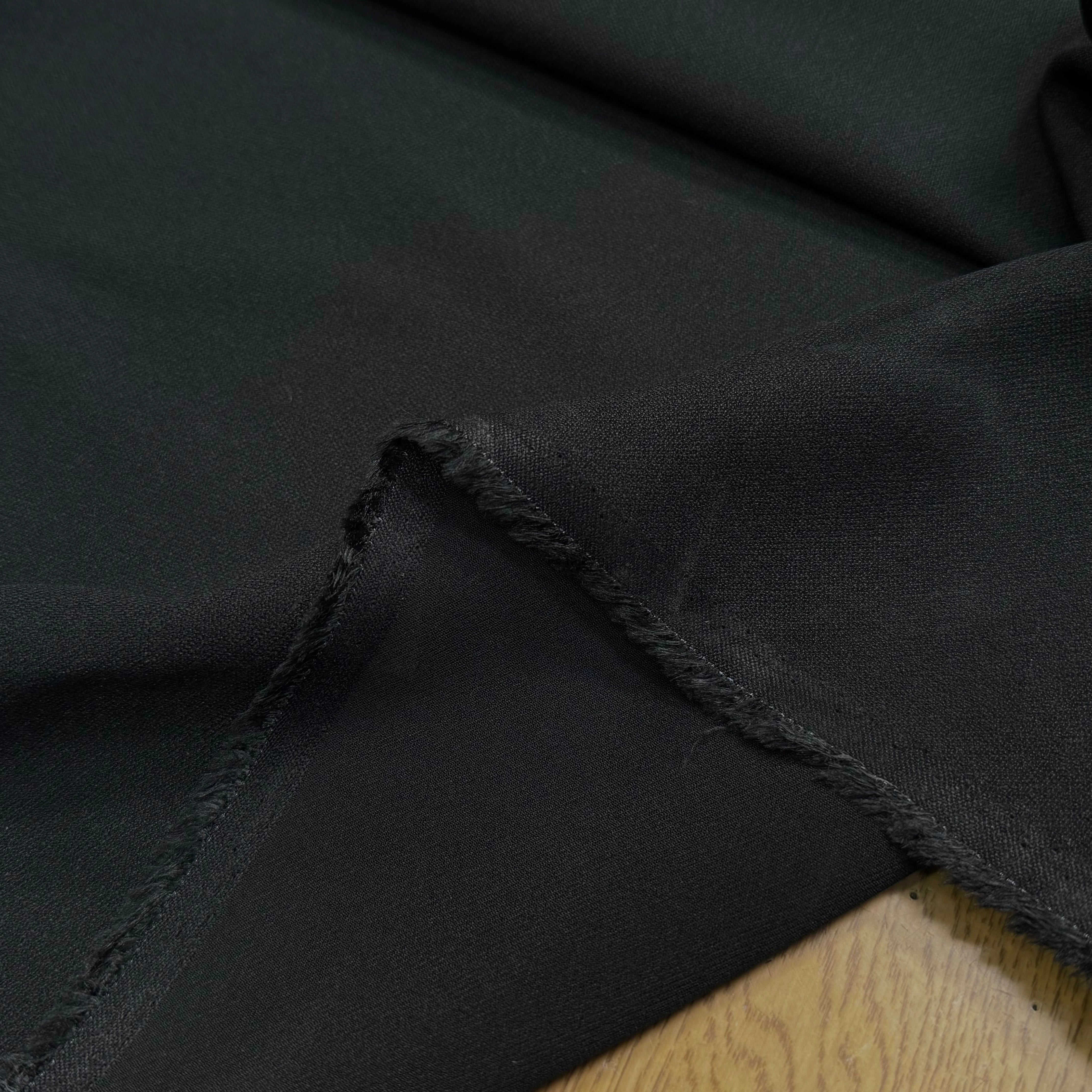 CREPE VISCOSE ACETATE STRETCH SÉMI-LOURD NOIR 50% VISCOSE 4% ÉLASTHANNE - My Little Coupon