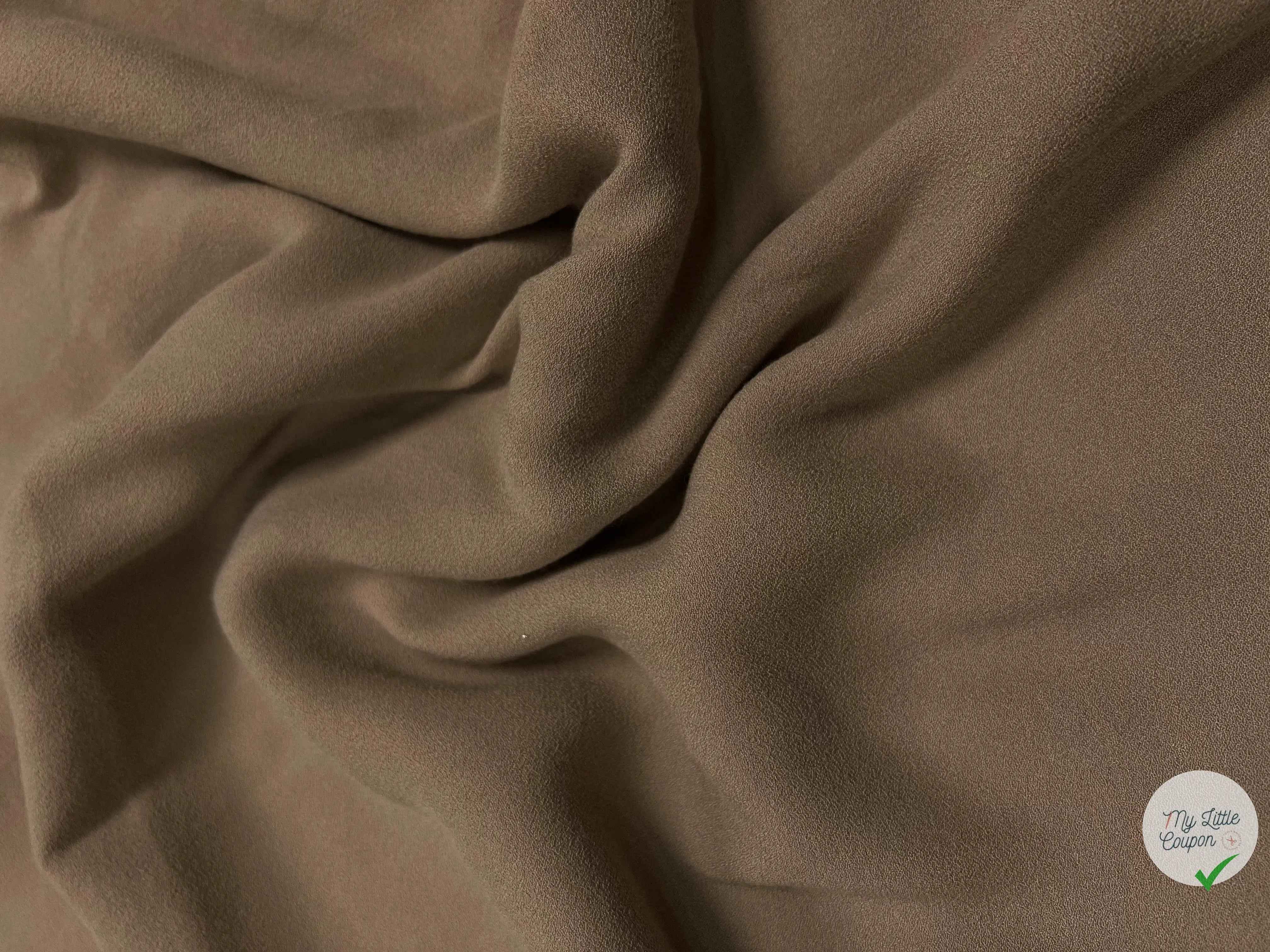 CRÊPE VISCOSE BEIGE CARAMEL - My Little Coupon - tissu - coudre