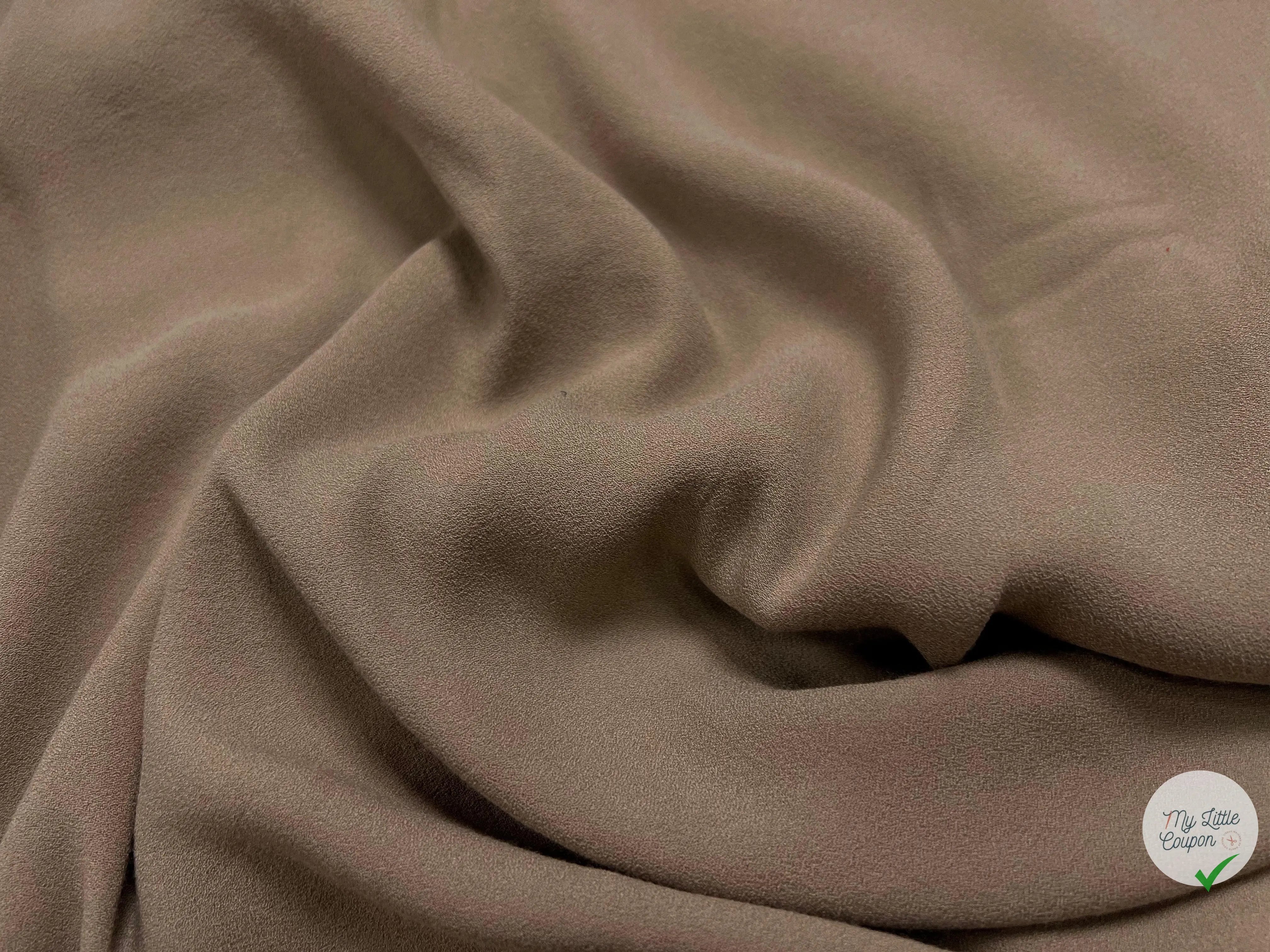 CRÊPE VISCOSE BEIGE CARAMEL - My Little Coupon - tissu - coudre