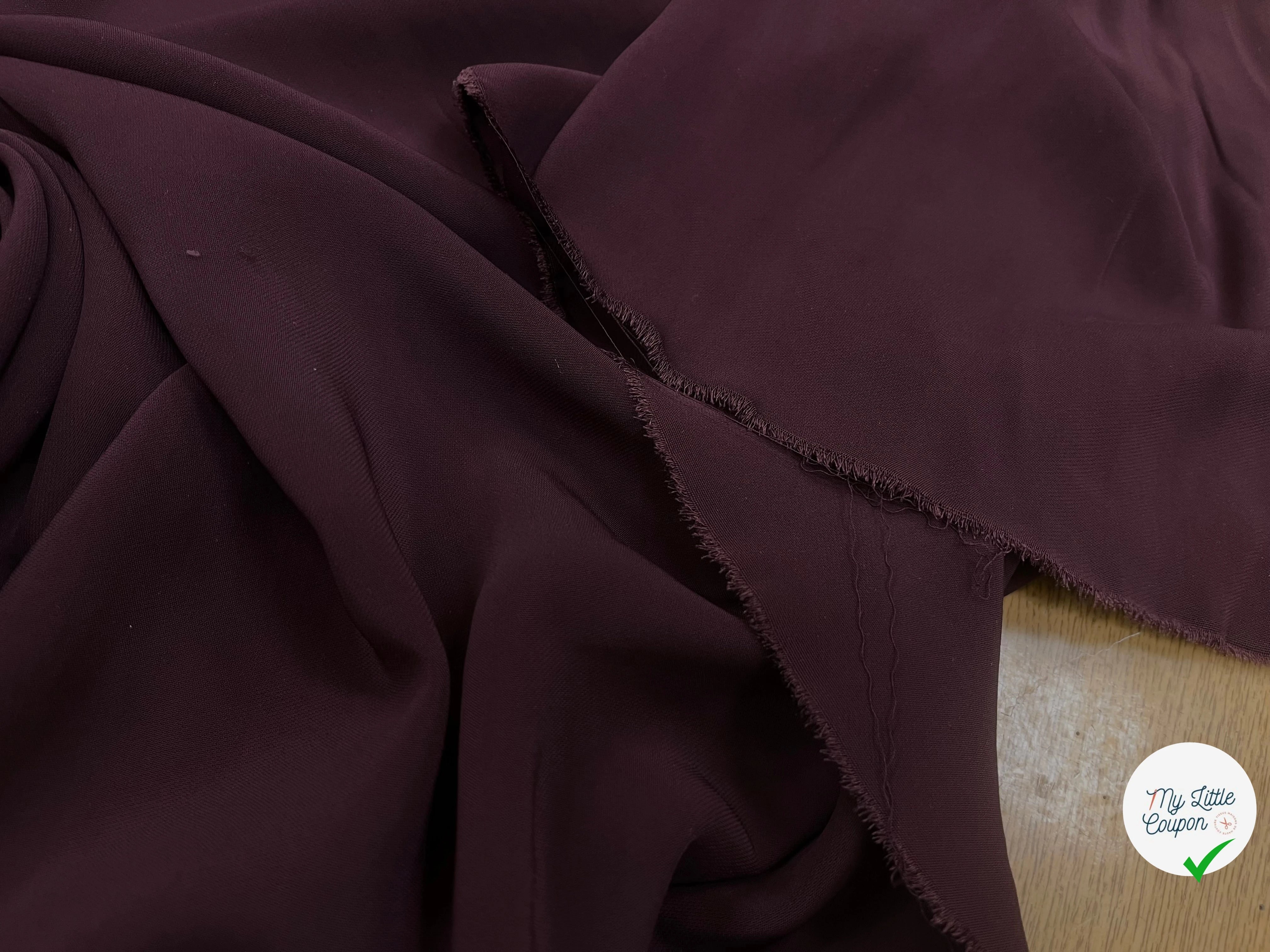 CRÈPE VISCOSE BURGANDY 117CM - My Little Coupon