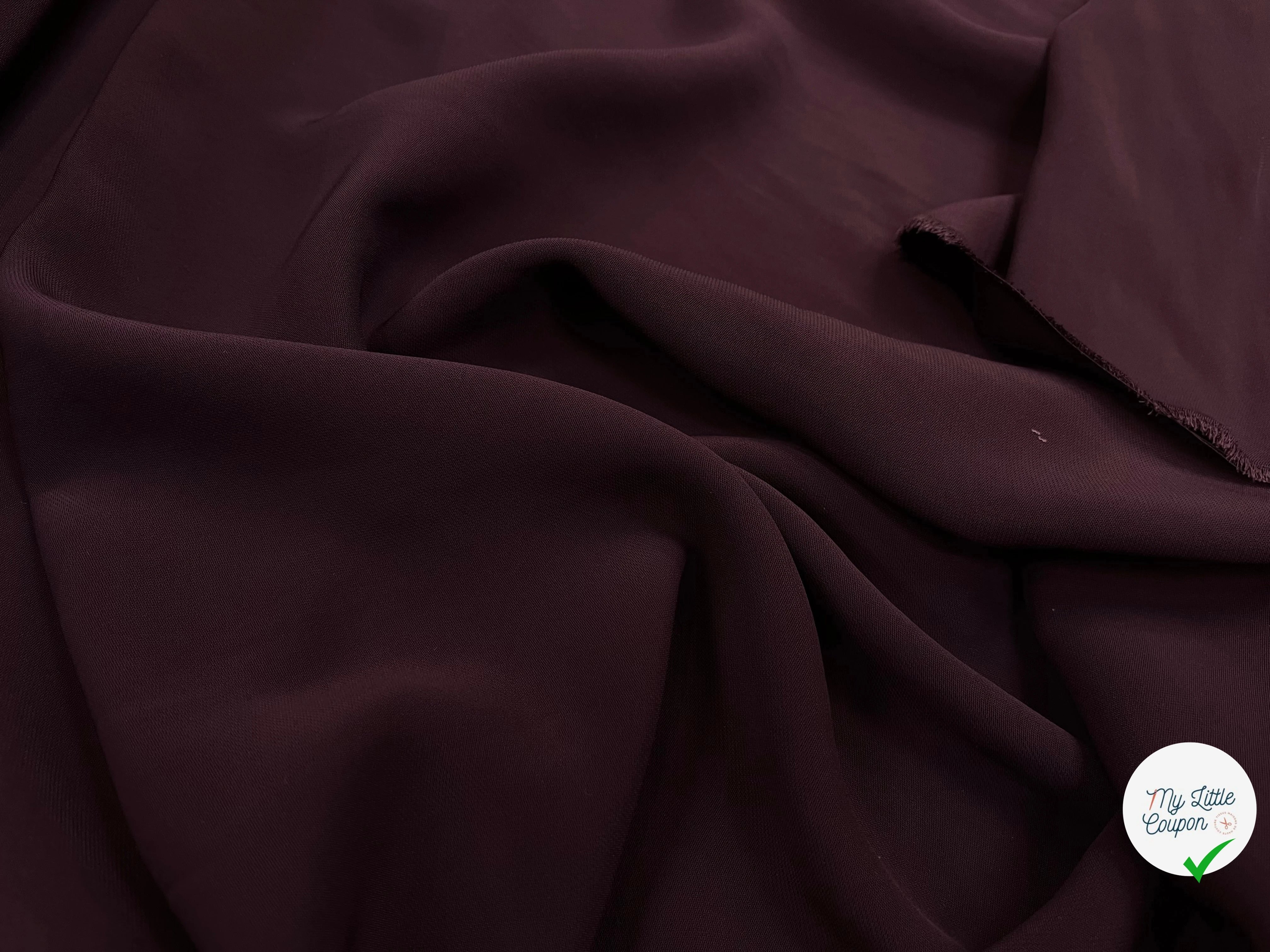 CRÈPE VISCOSE BURGANDY 117CM - My Little Coupon