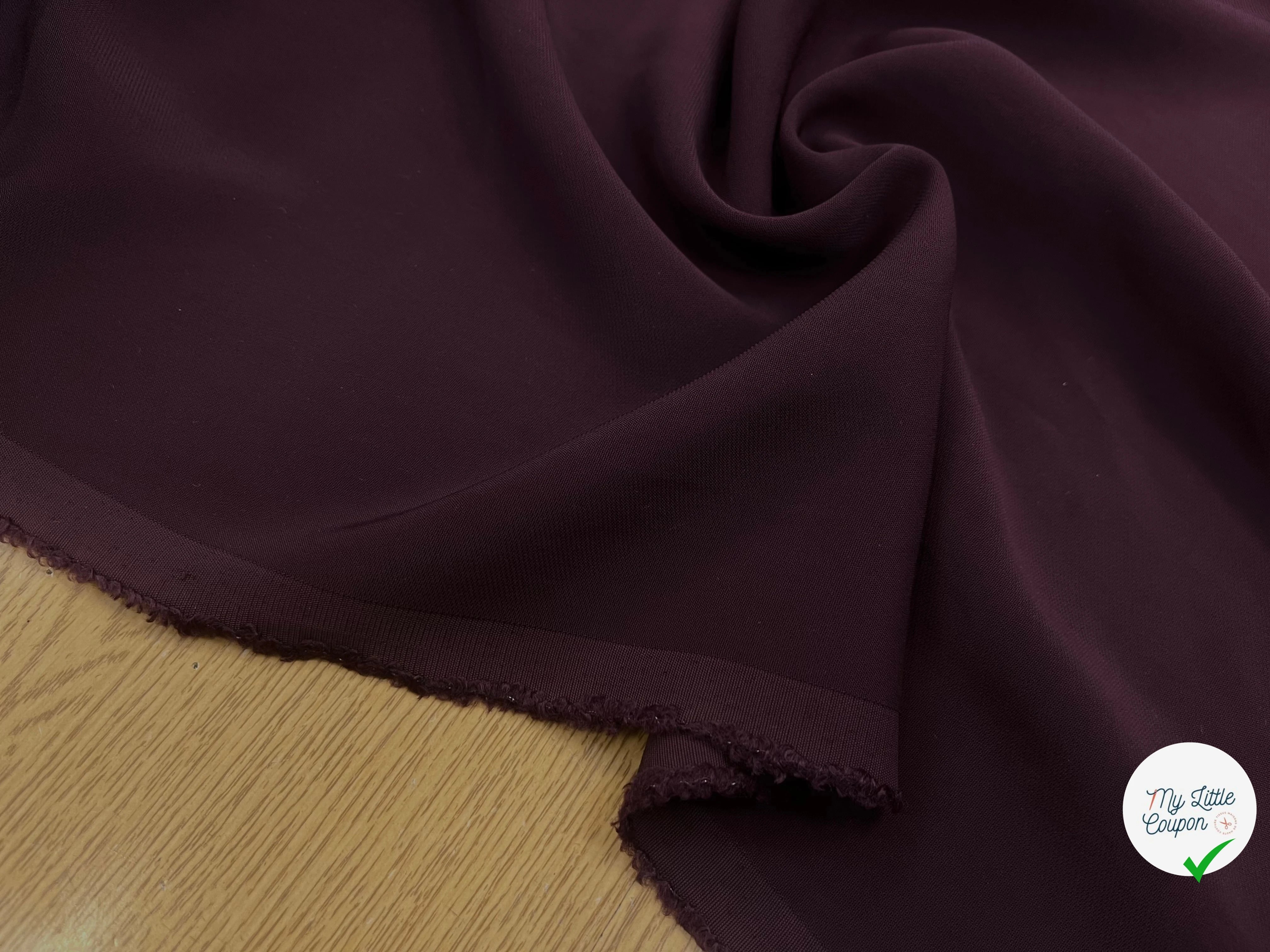 CRÈPE VISCOSE BURGANDY 117CM - My Little Coupon