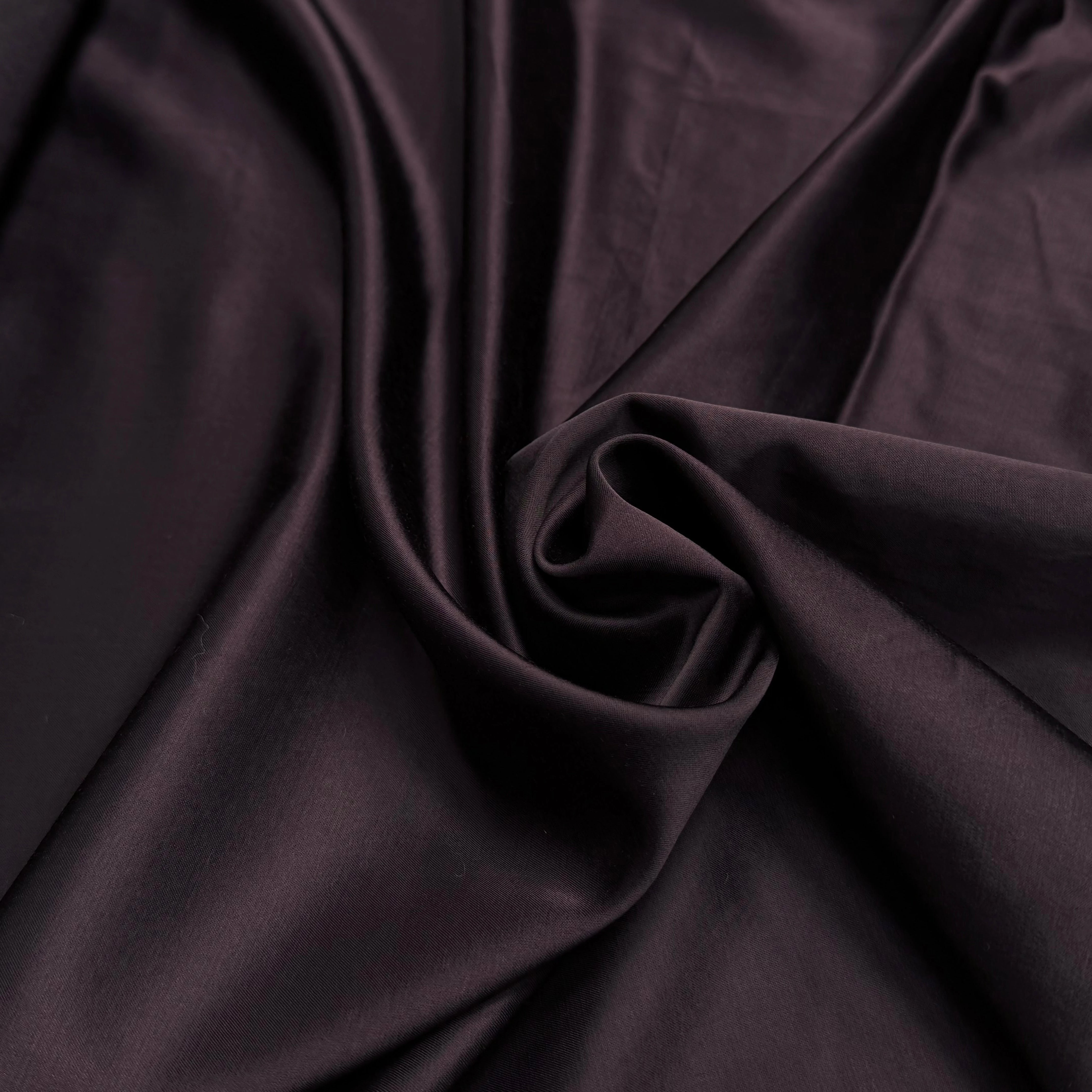 CREPE VISCOSE ENVERS SATIN 8% SOIE BEAU TOMBÉ CHOCO BORDEAUX - My Little Coupon