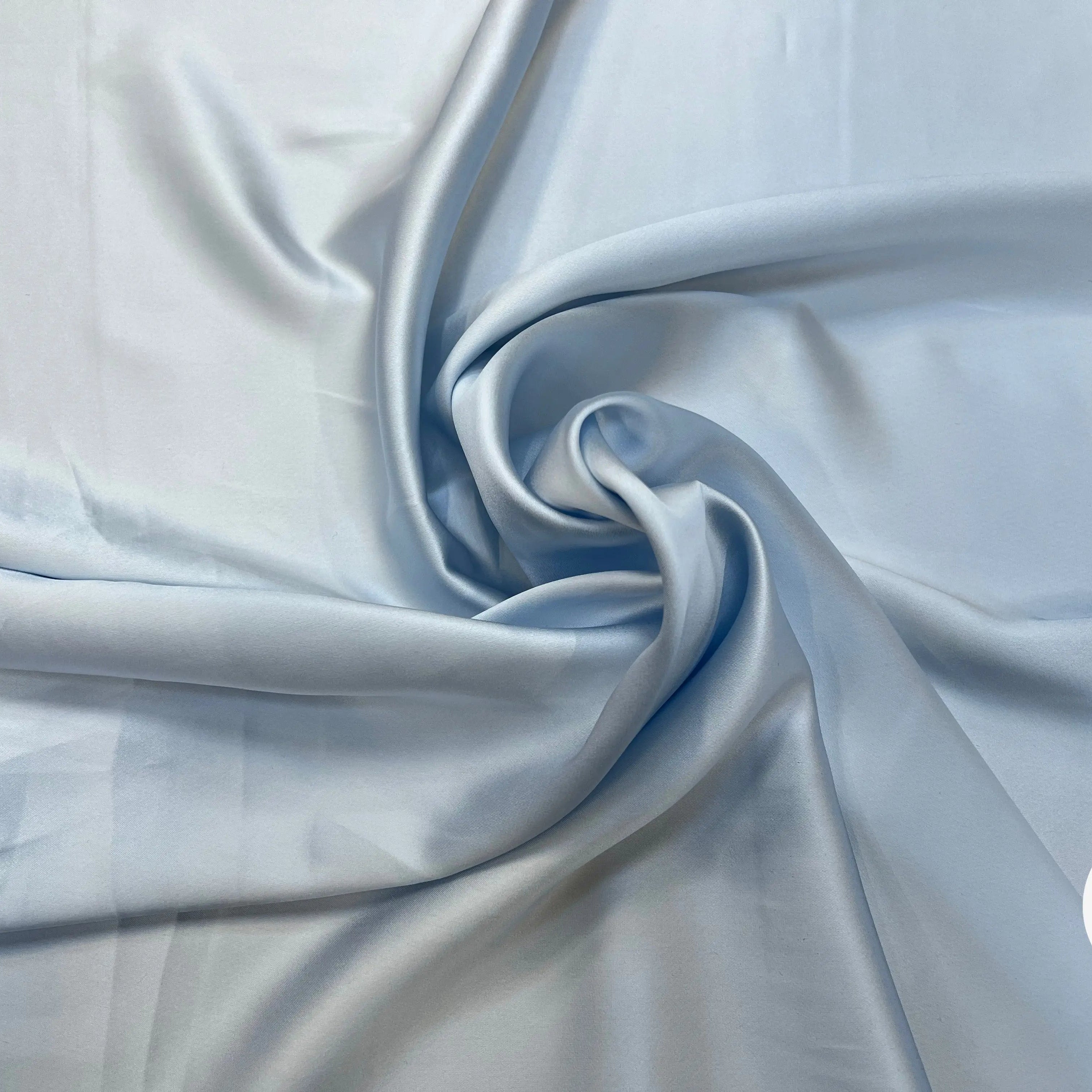 CREPE VISCOSE ENVERS SATIN BLEU CLAIR - My Little Coupon