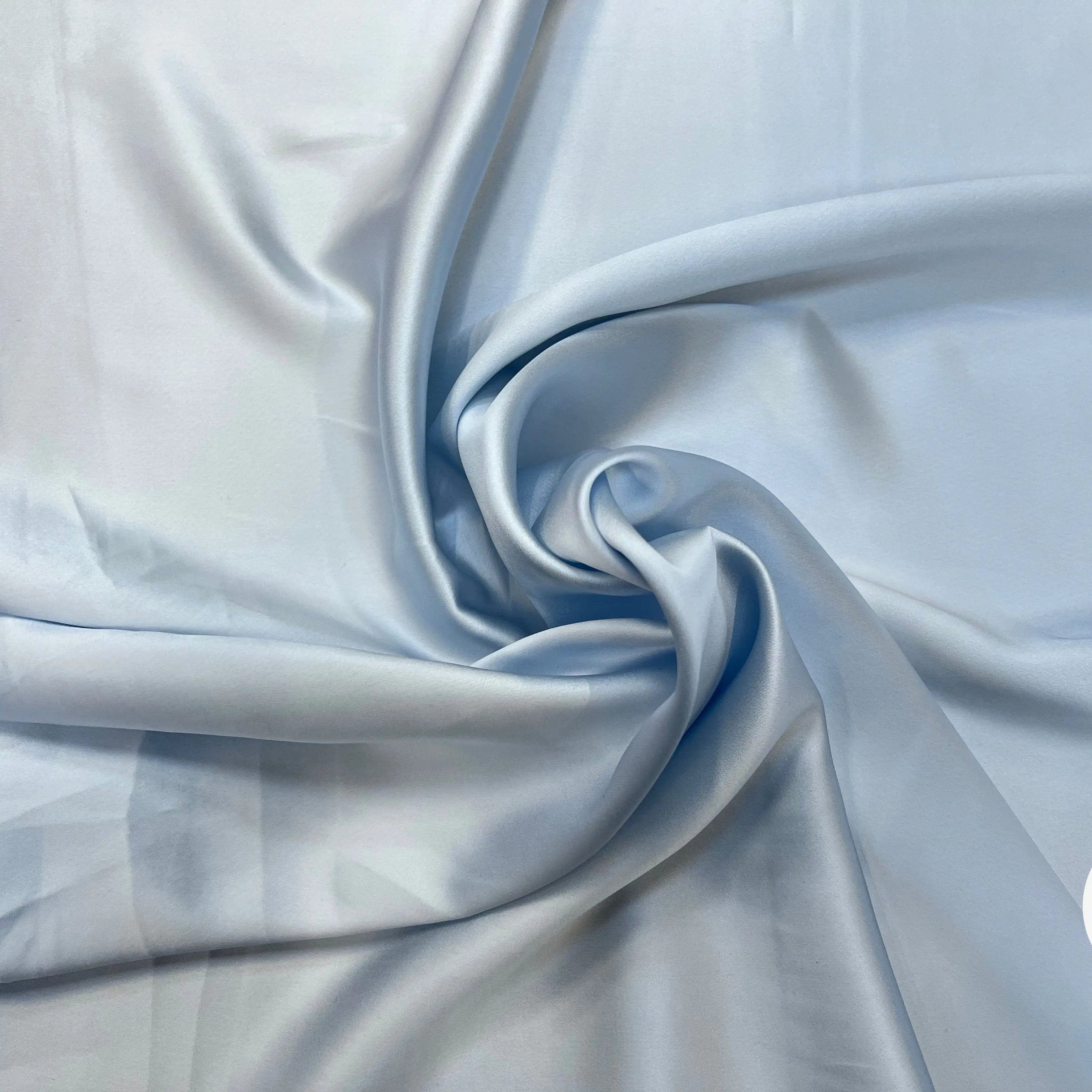 CREPE VISCOSE ENVERS SATIN BLEU CLAIR - My Little Coupon