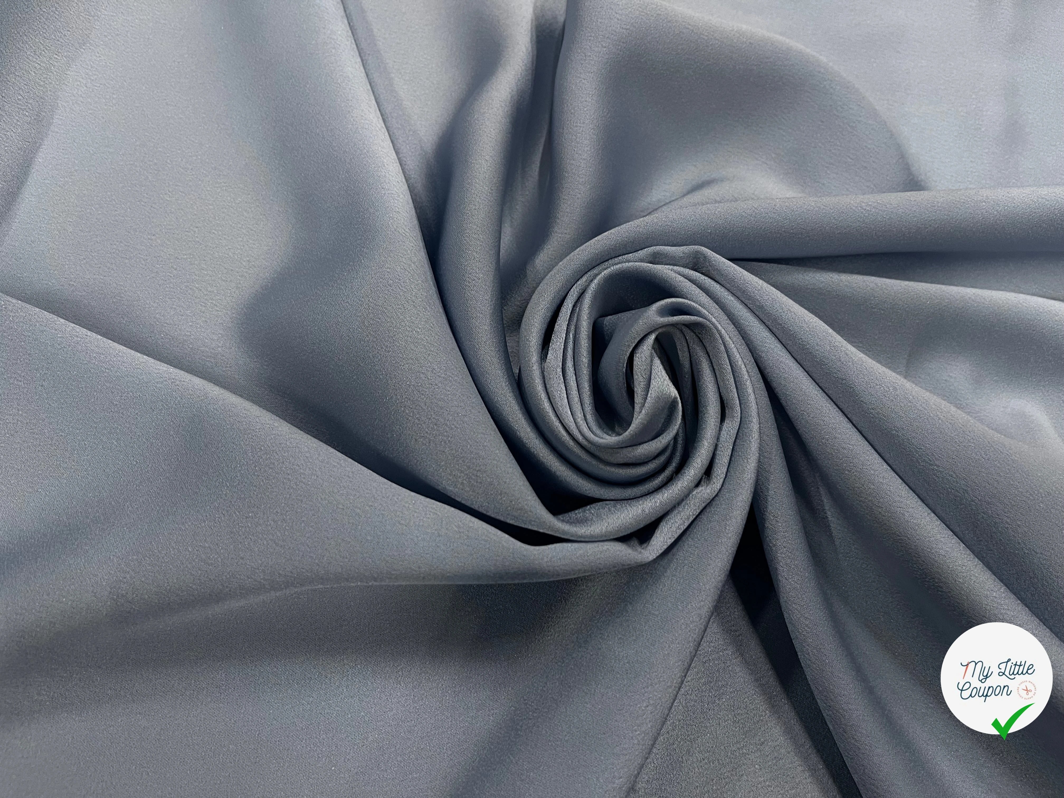 CREPE VISCOSE ENVERS SATIN BLEU FONCÉ 137CM - My Little Coupon