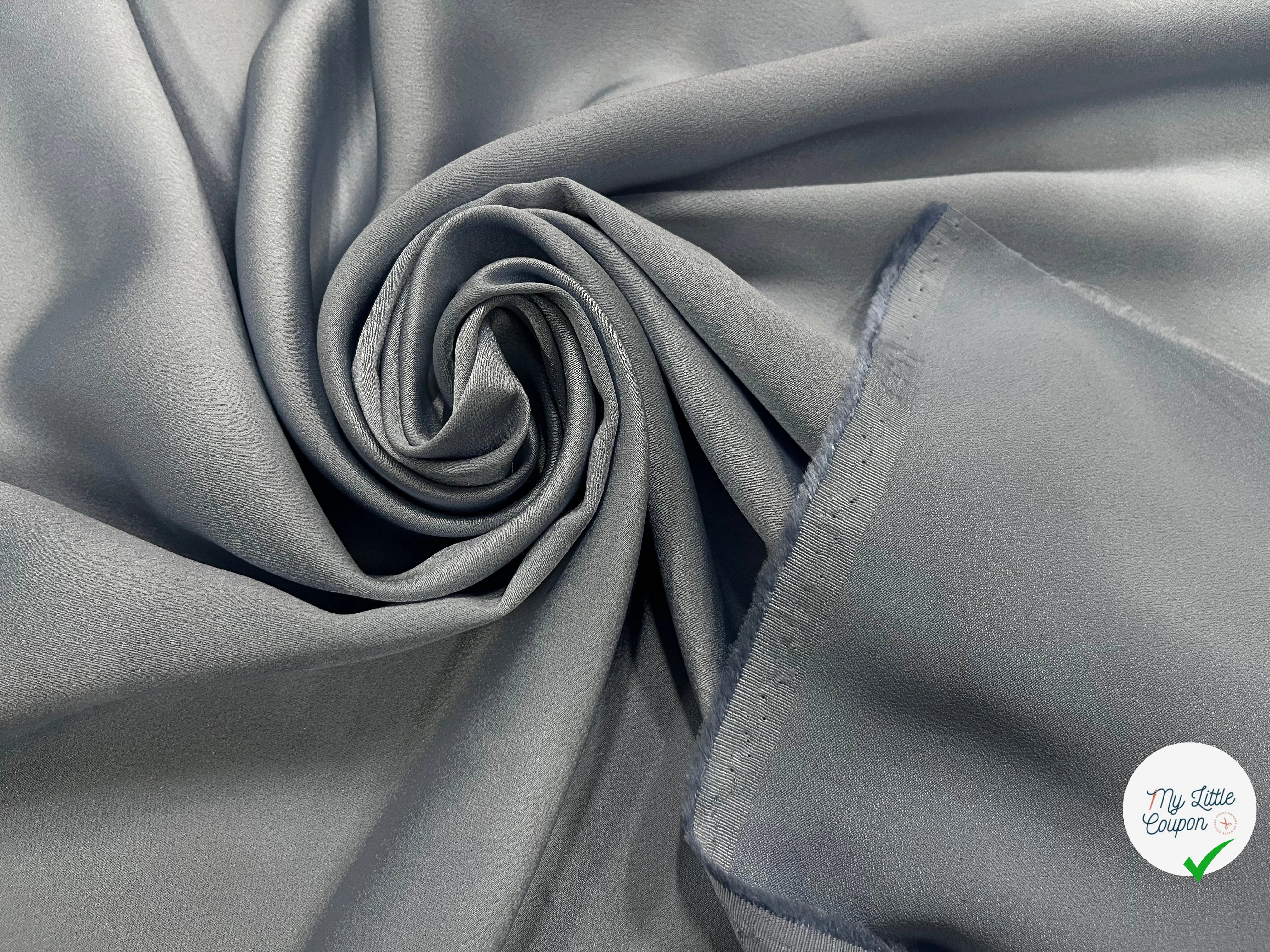 CREPE VISCOSE ENVERS SATIN BLEU FONCÉ 137CM - My Little Coupon