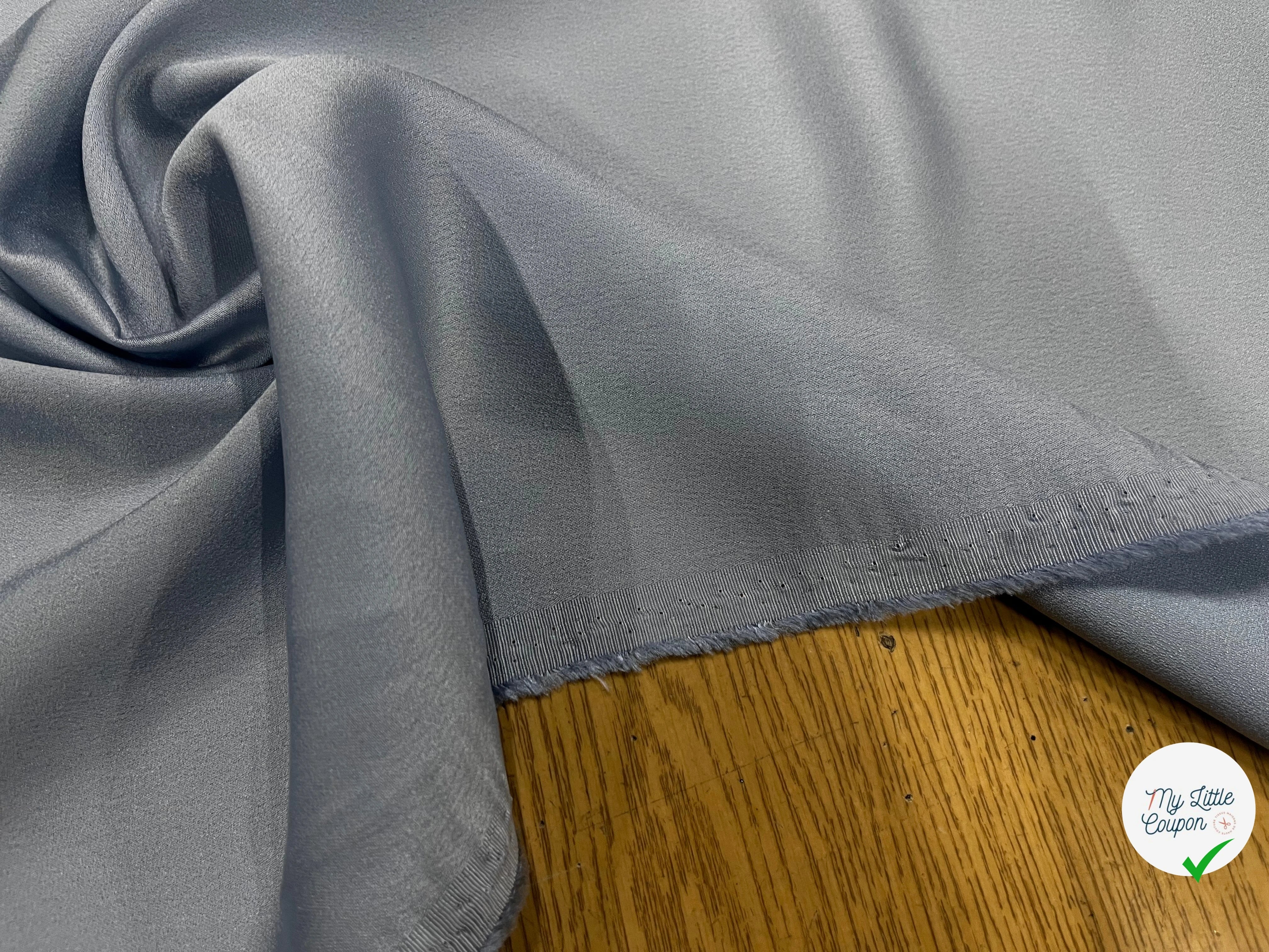CREPE VISCOSE ENVERS SATIN BLEU FONCÉ 137CM - My Little Coupon