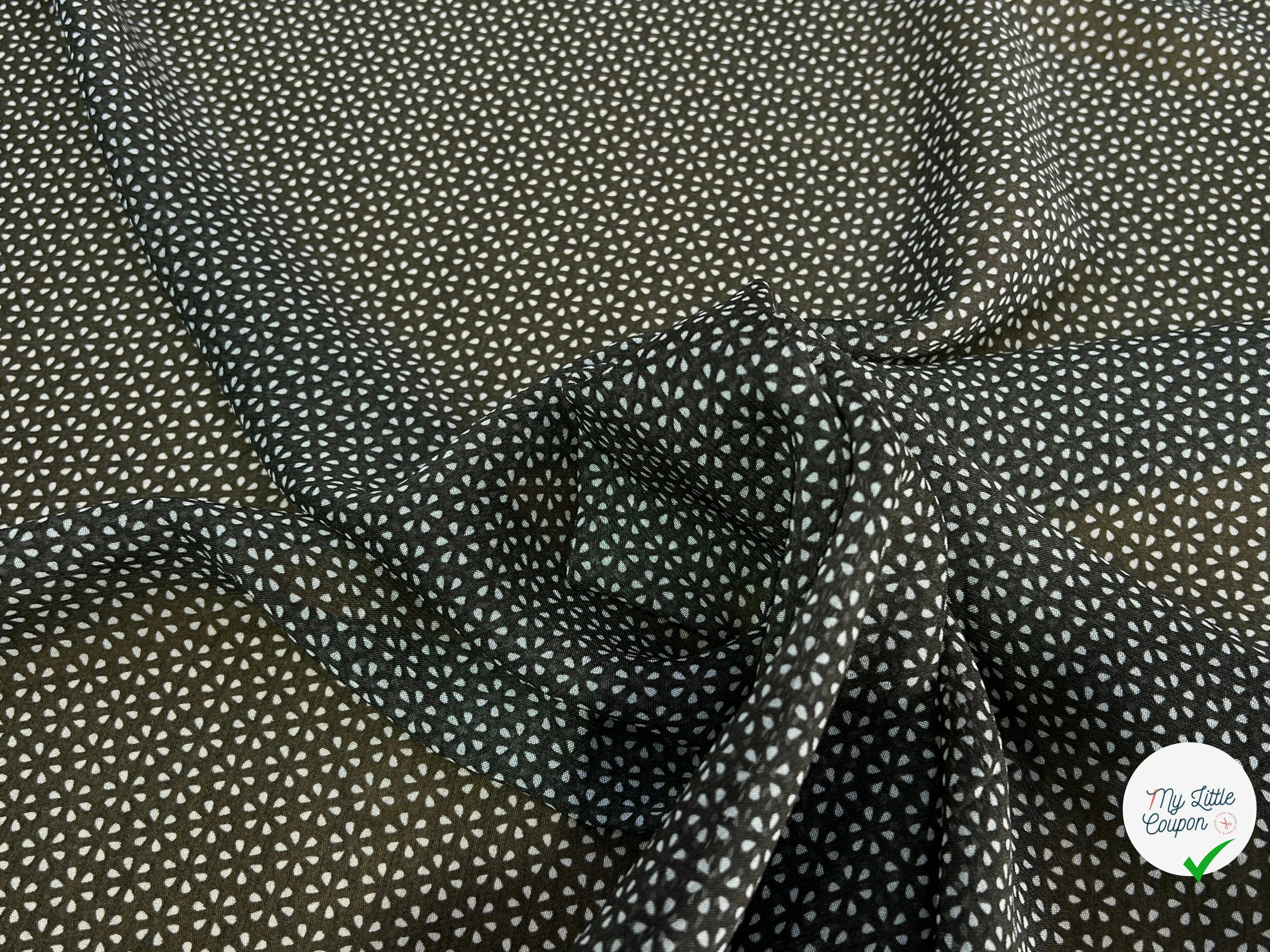 CREPE VISCOSE FEUILLAGE KAKI - My Little Coupon