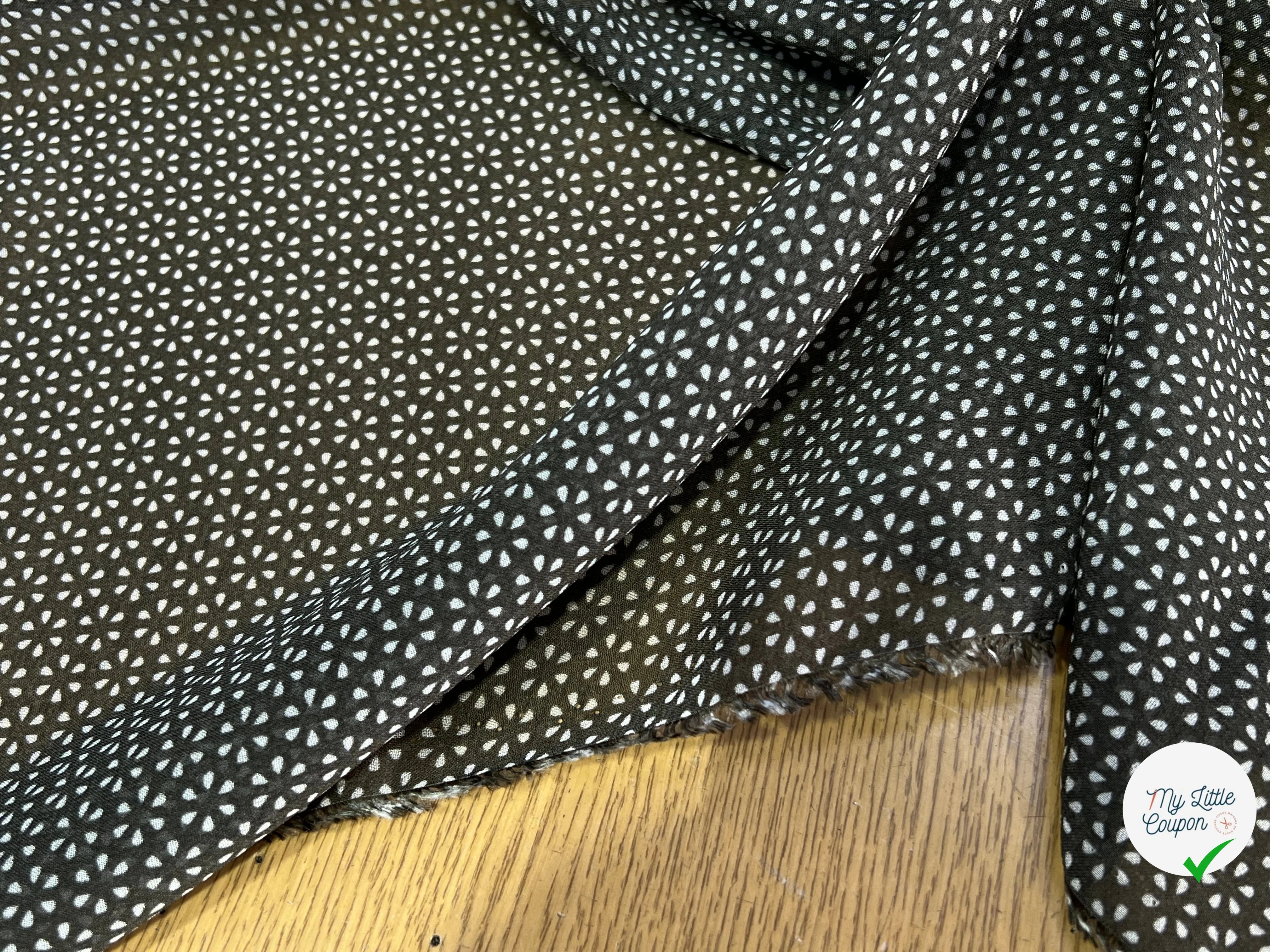 CREPE VISCOSE FEUILLAGE KAKI - My Little Coupon