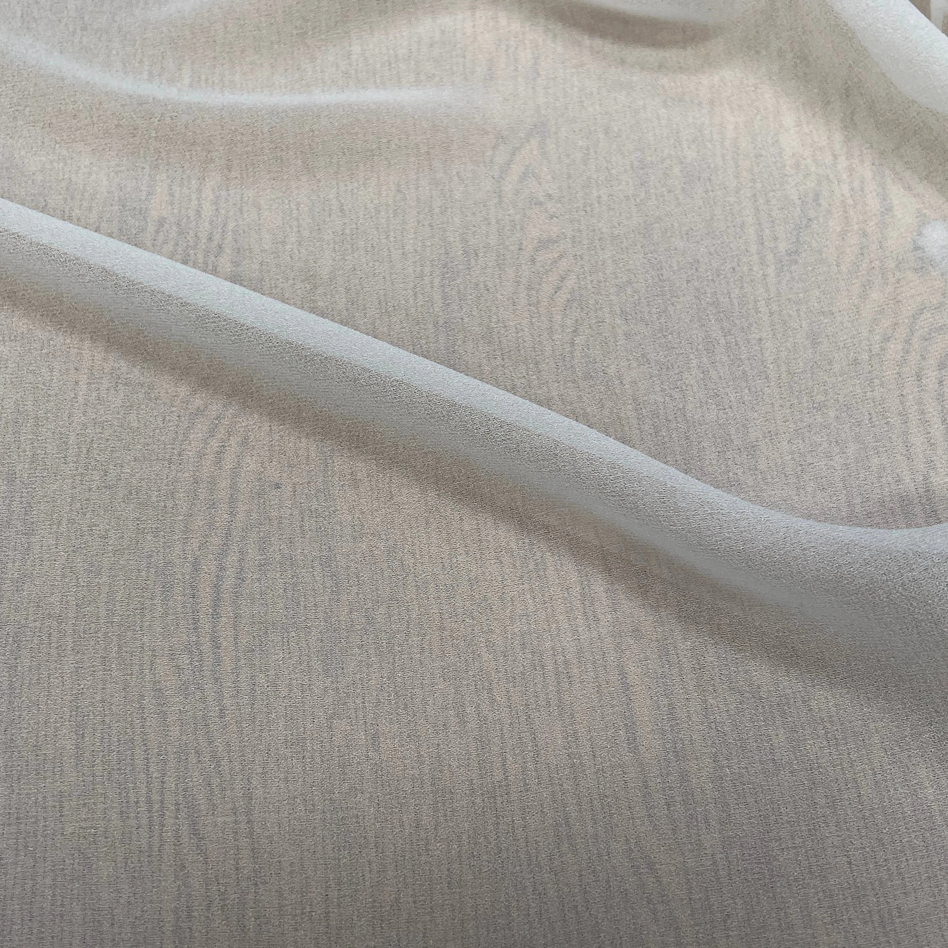 CREPE VISCOSE FLUIDE AVEC 20% SOIE BLANC LÉGÈREMENT CASSÉ - My Little Coupon