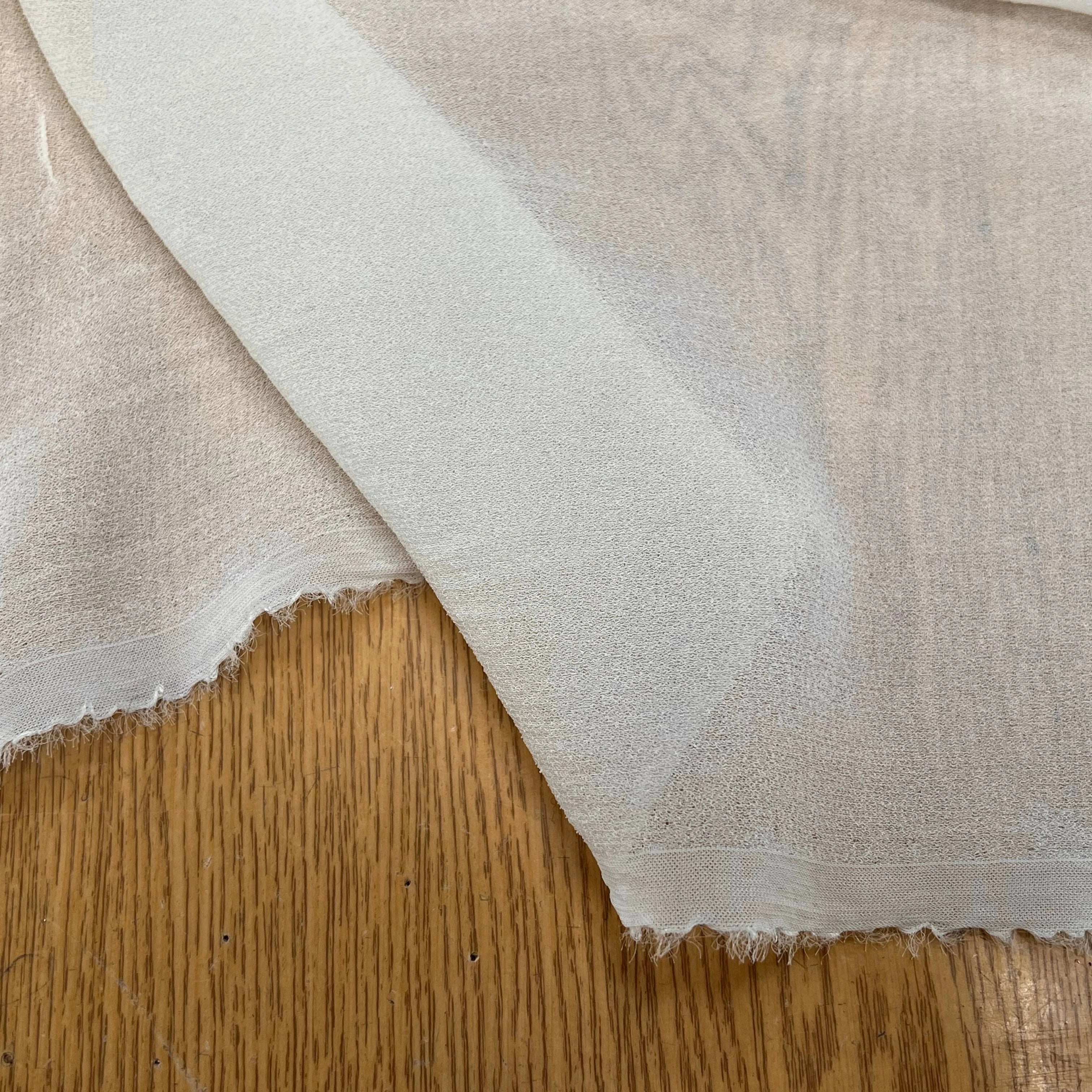 CREPE VISCOSE FLUIDE AVEC 20% SOIE ÉCRU - My Little Coupon