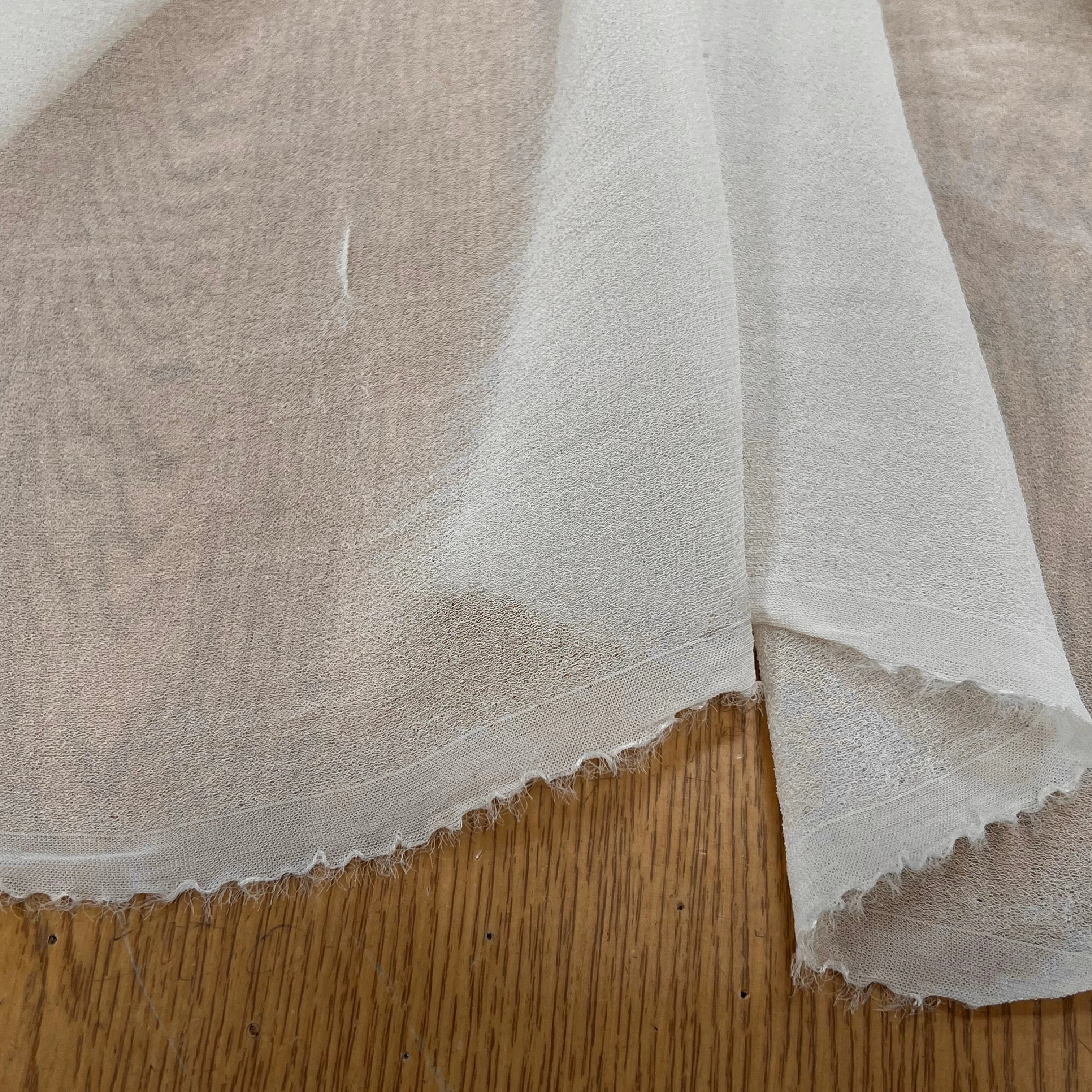 CREPE VISCOSE FLUIDE AVEC 20% SOIE ÉCRU - My Little Coupon