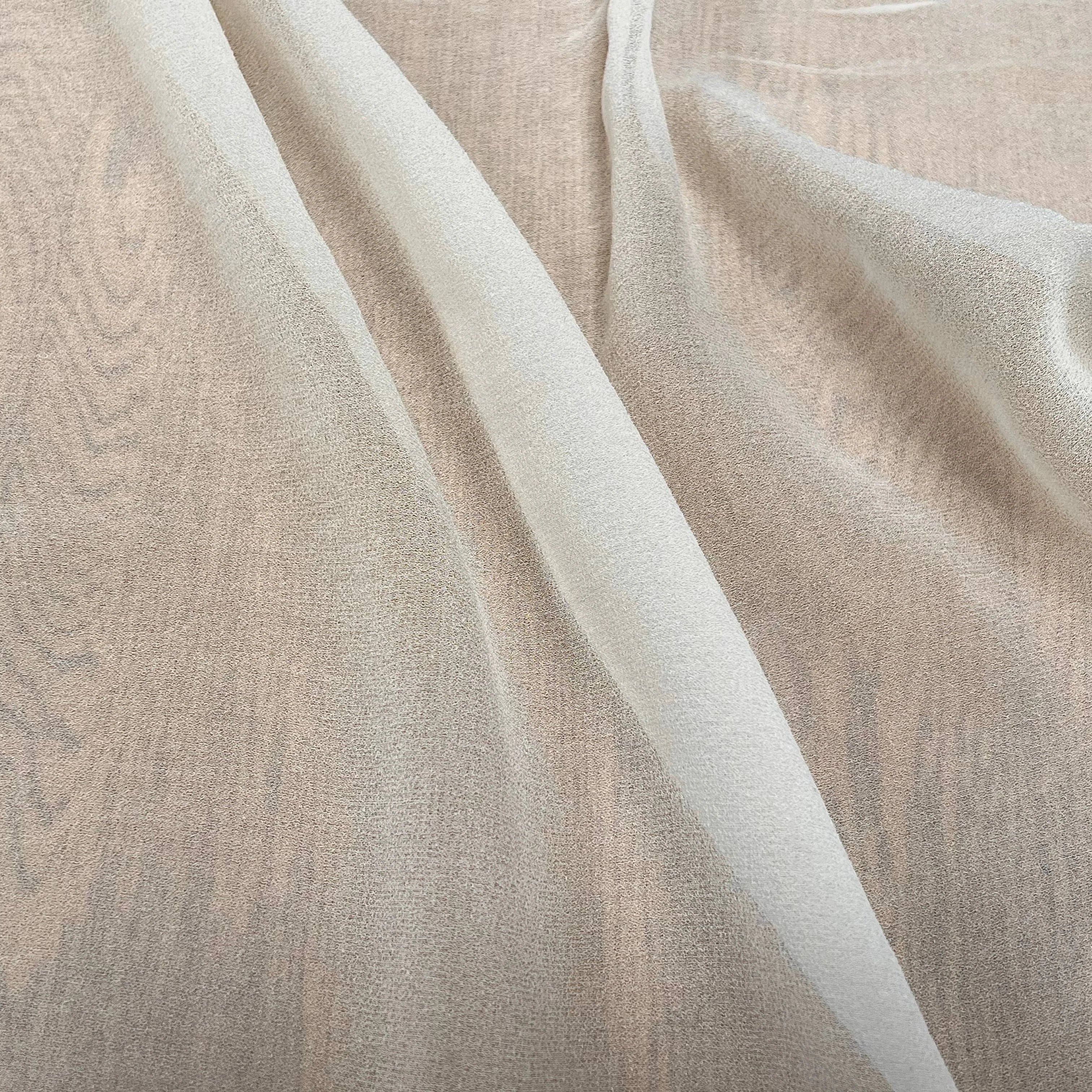 CREPE VISCOSE FLUIDE AVEC 20% SOIE ÉCRU - My Little Coupon