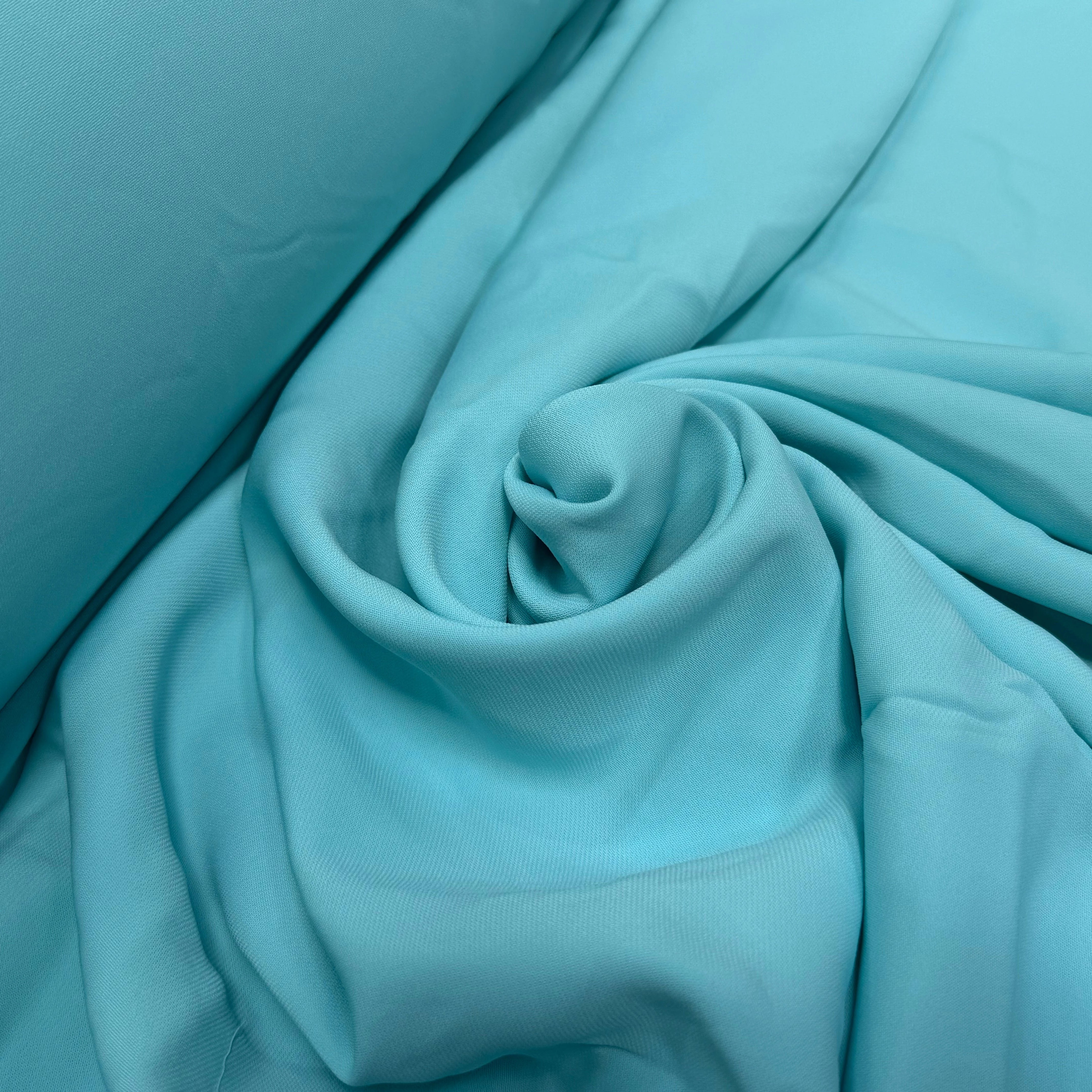 CREPE VISCOSE FLUIDE STRETCH BEAU TOMBÉ VERT D'EAU - My Little Coupon