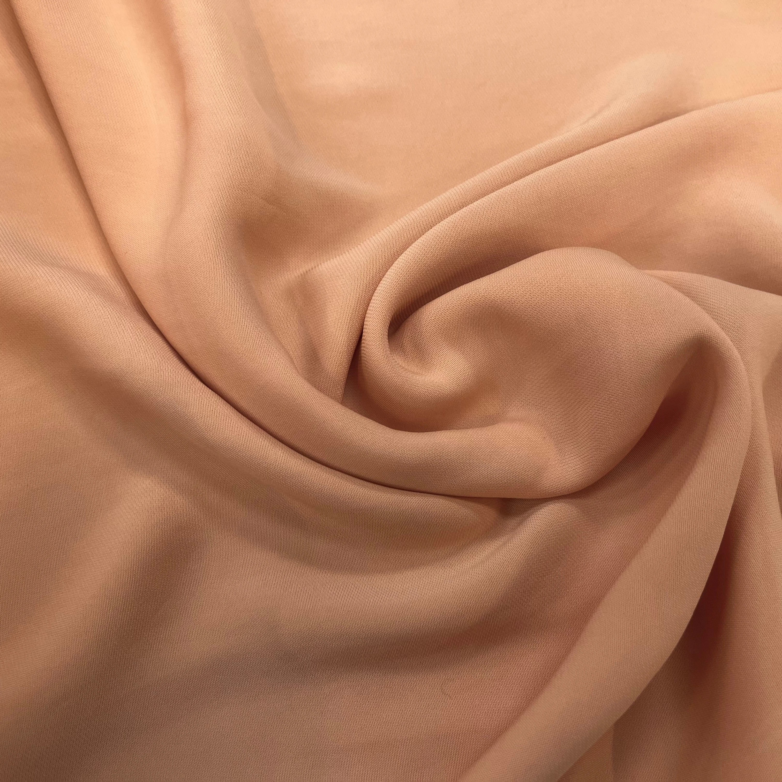 CREPE VISCOSE FROIDE FLUIDE ORANGE SUNSET 122CM STRETCH - My Little Coupon