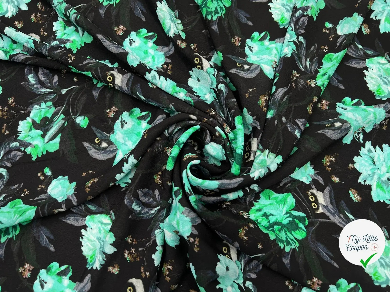 CRÊPE VISCOSE IMPRIMÉ VISION FLORALES NOCTURNES MSO