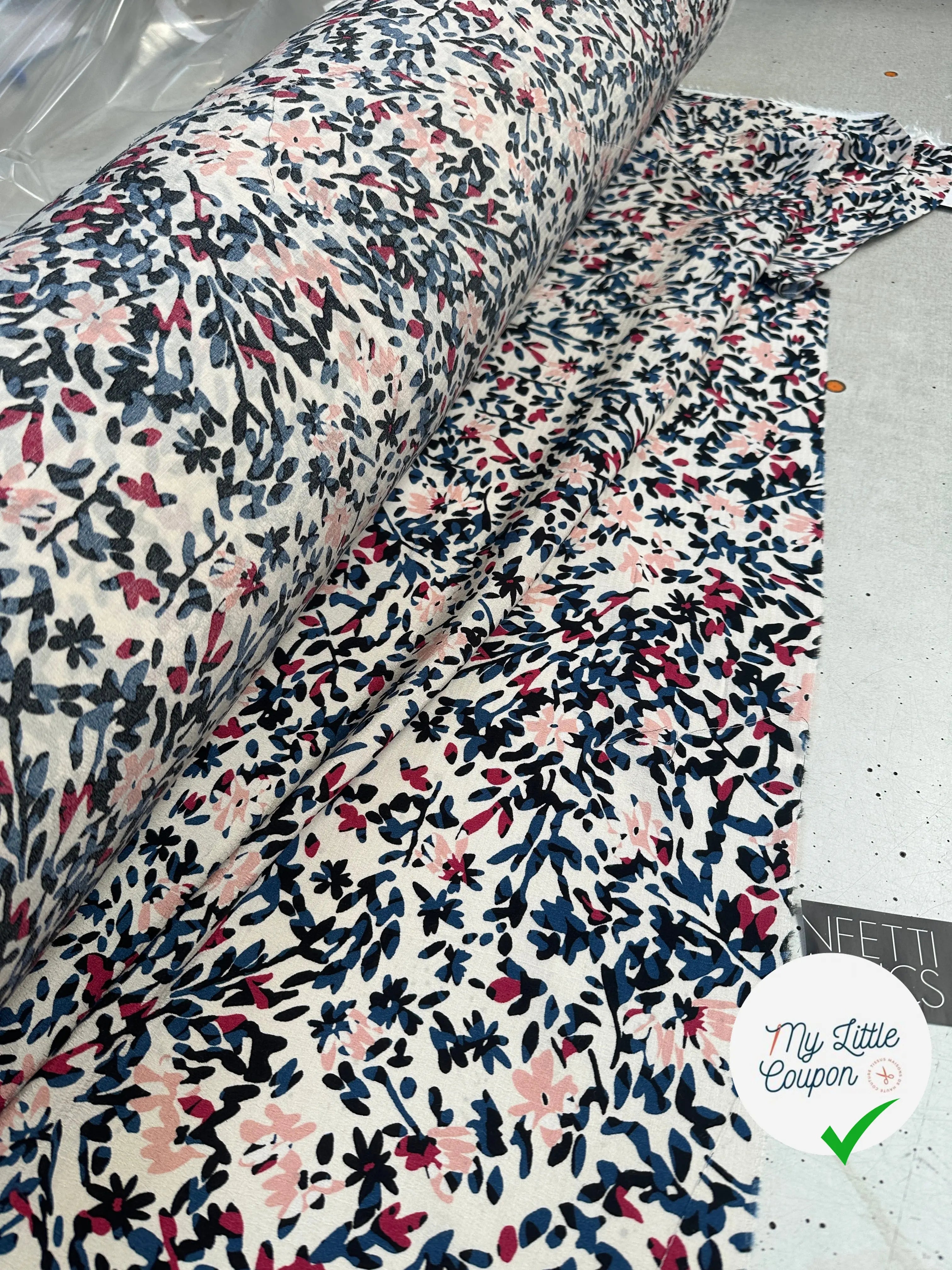 CRÊPE VISCOSE JARDIN EN FLEURS MLC INTERN