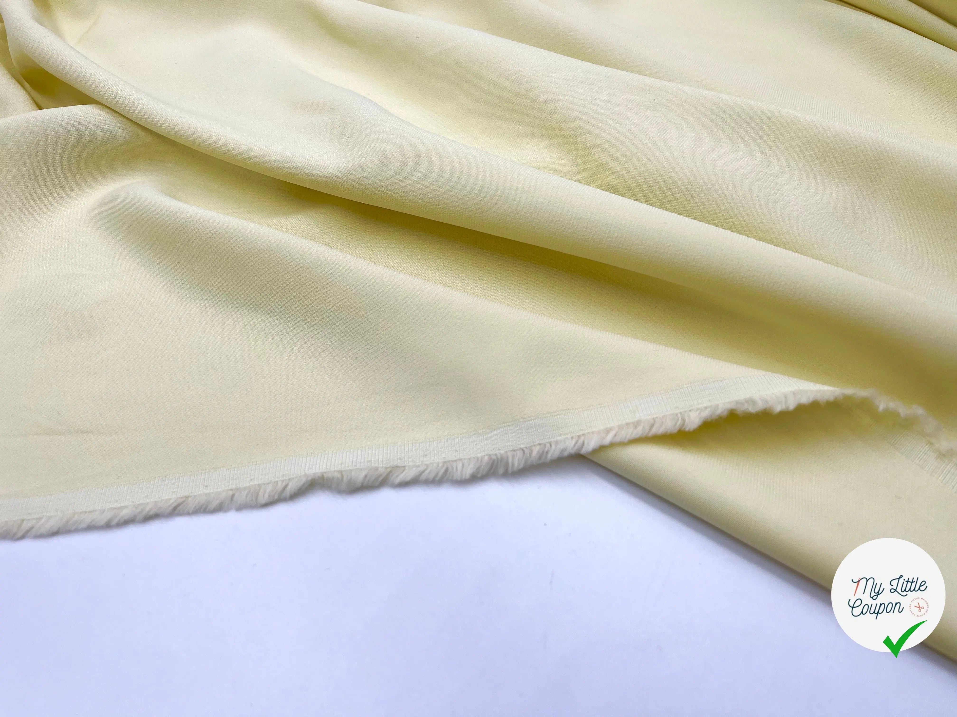 CRĂPE VISCOSE JAUNE PAILLE - My Little Coupon - tissu - coudre